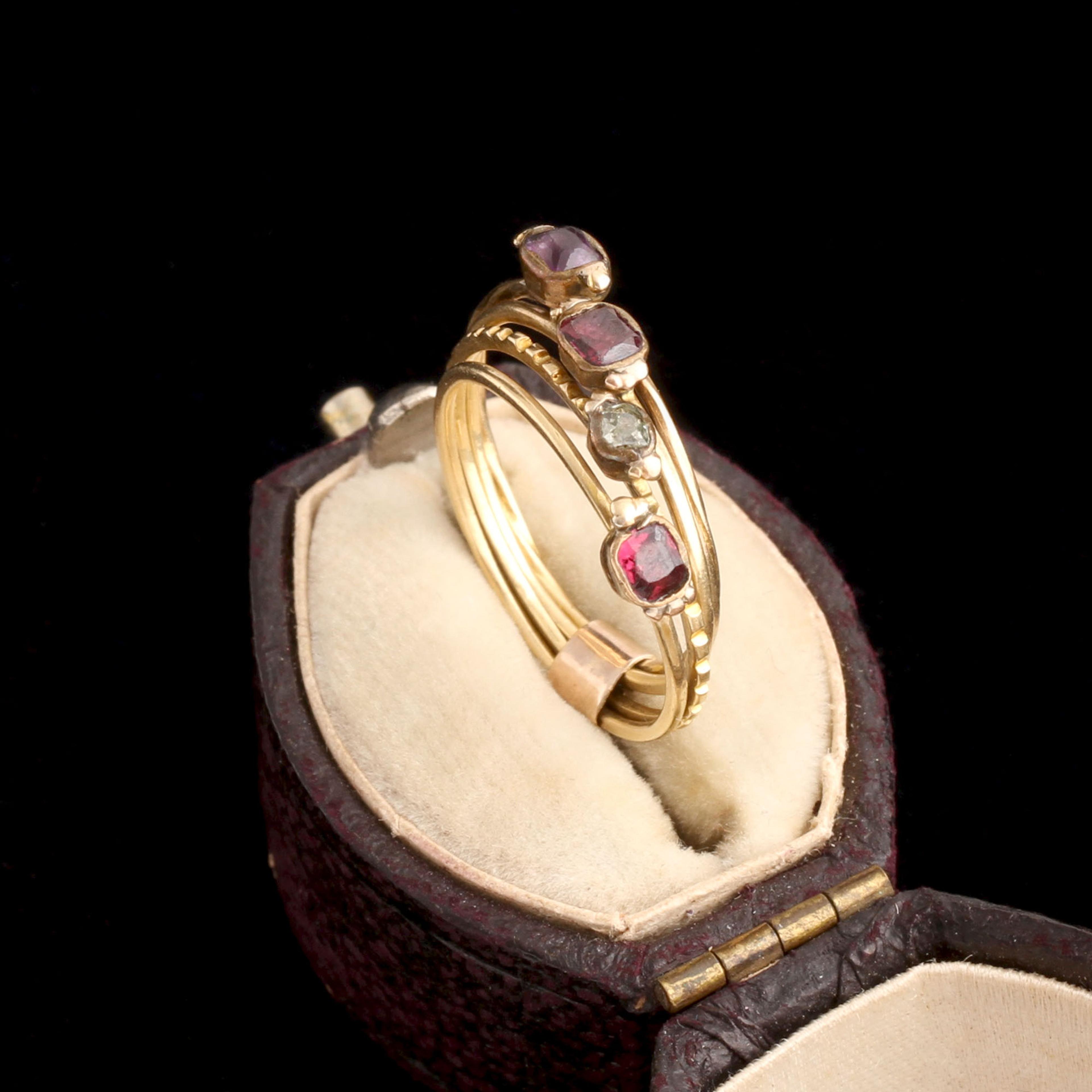 Victorian Multi Gemstone Harem Ring