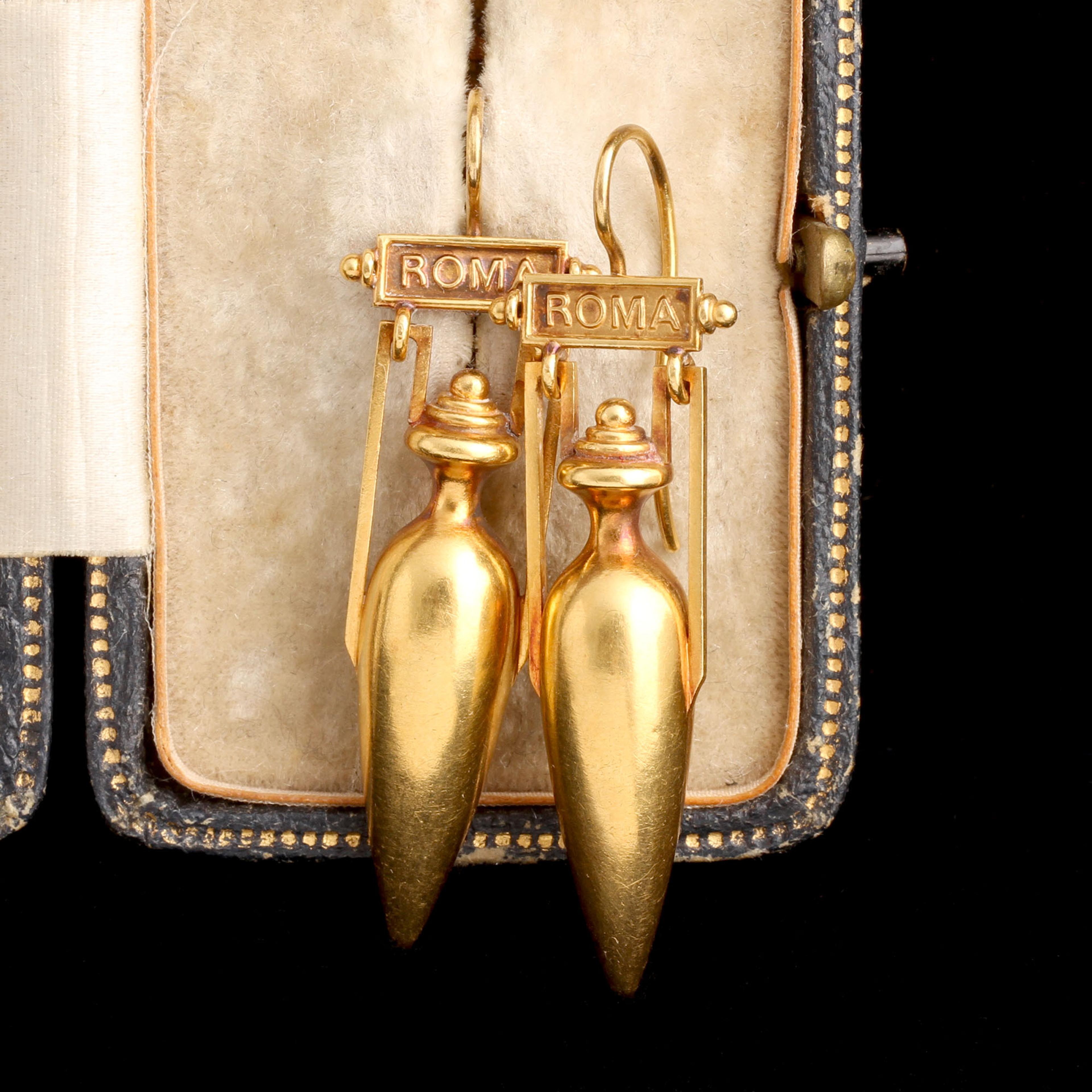 Victorian Grand Tour "Roma" Amphorae Earrings