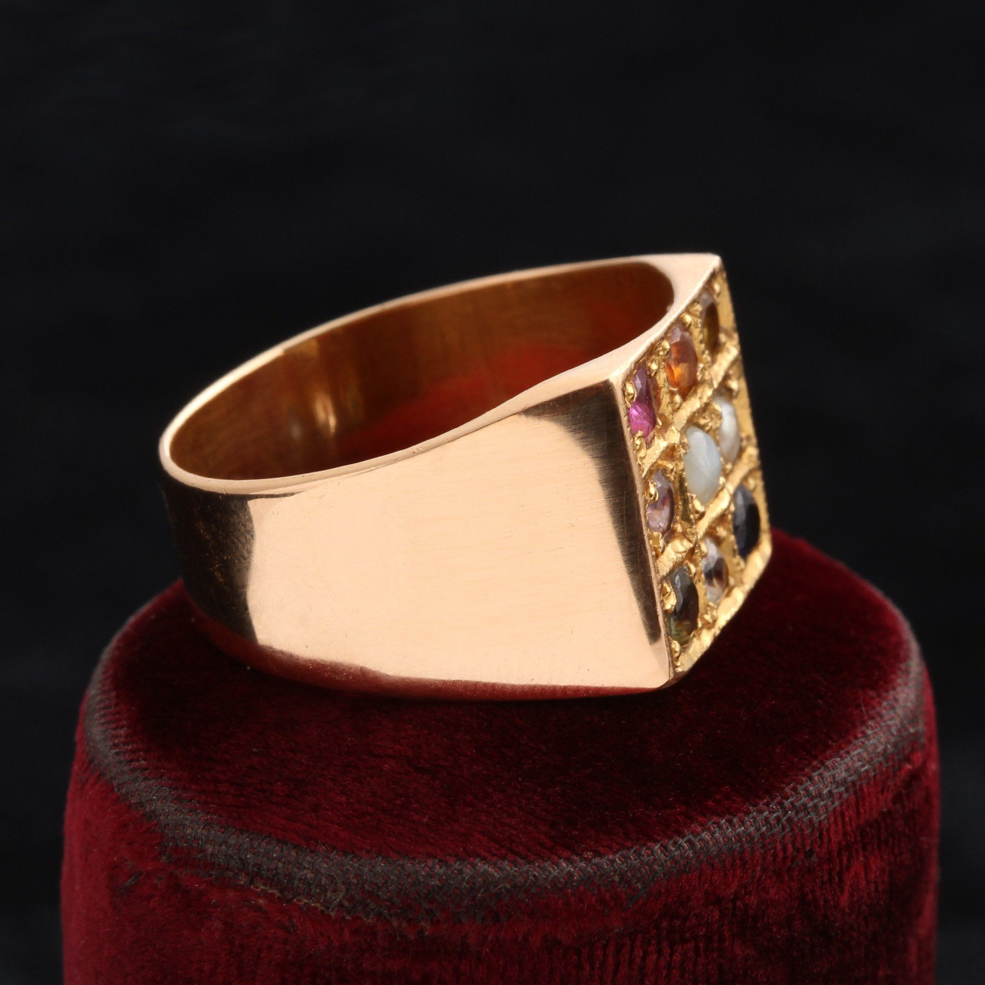 Midcentury Planetary Signet Ring