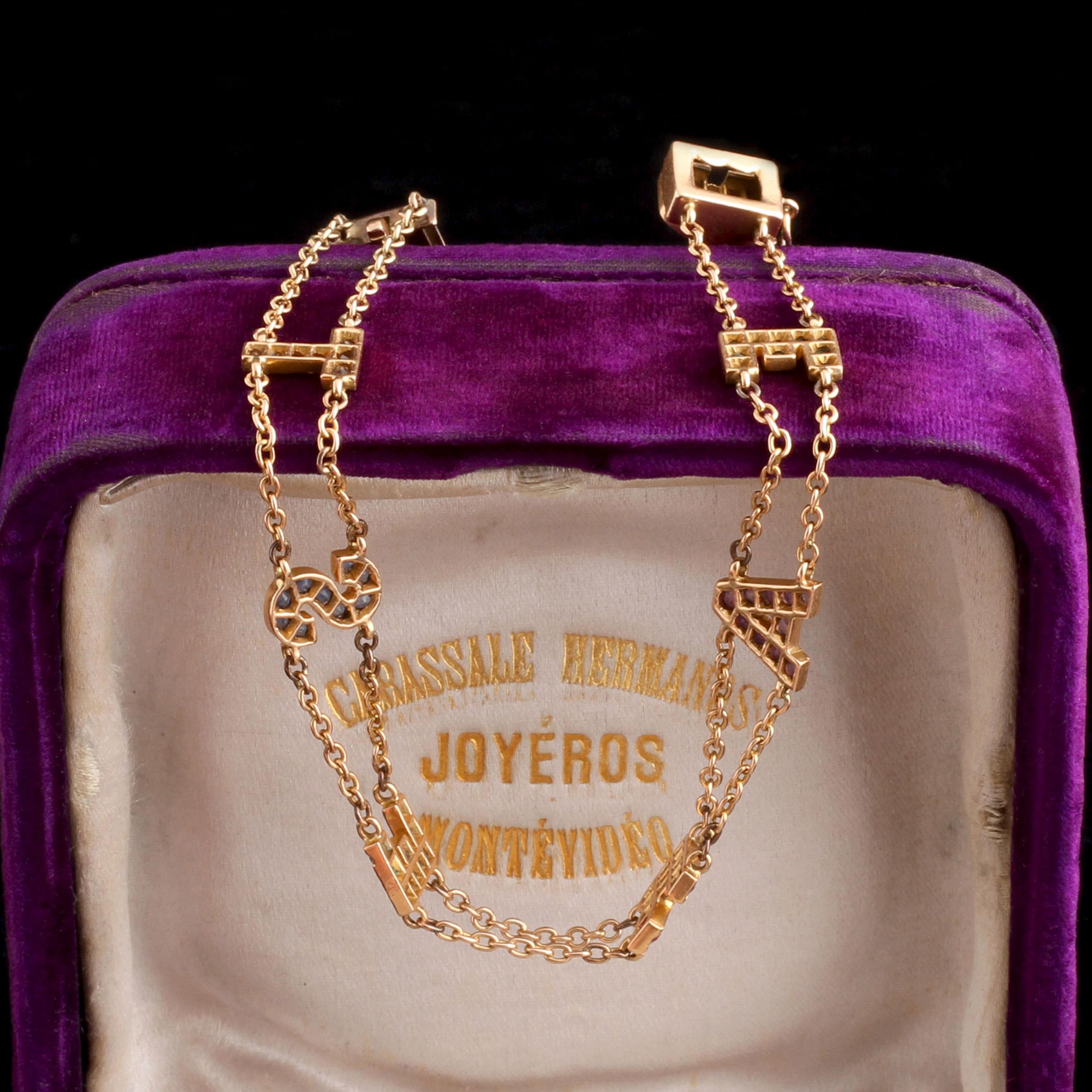 Late Victorian Acrostic Gemstone "Dearest" Bracelet