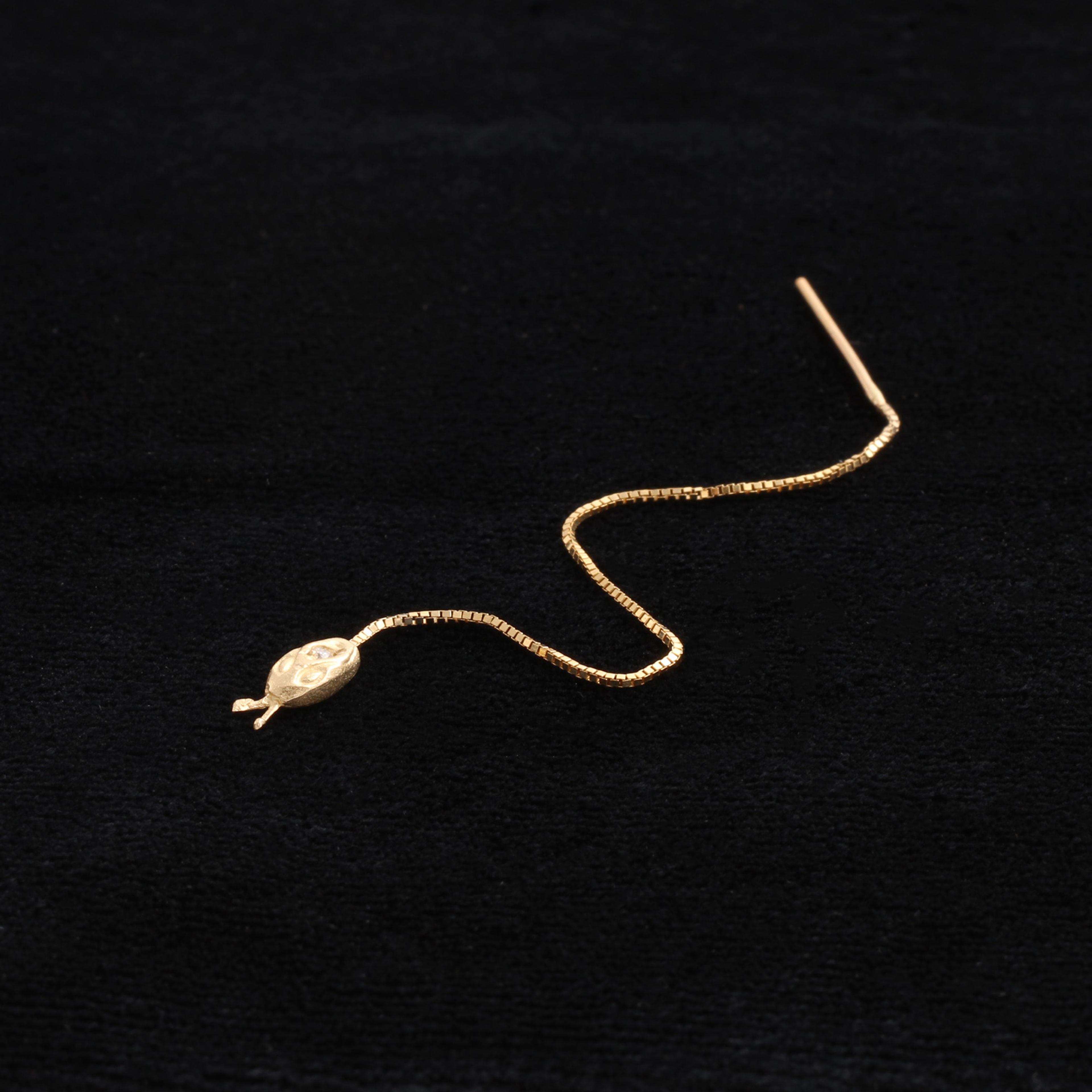 Snake Threader (14k Yellow Gold)