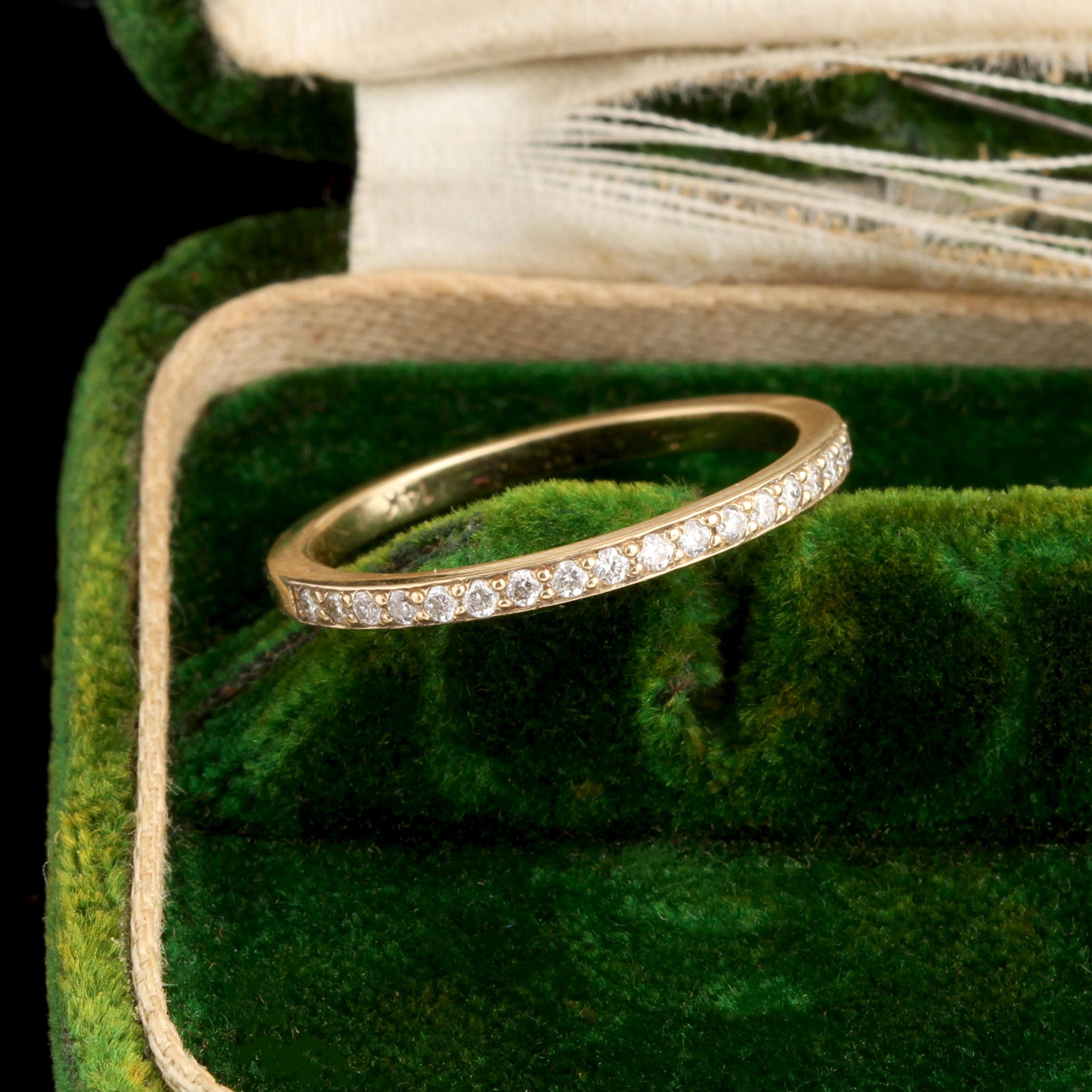 Yellow Gold Diamond Half Eternity Band