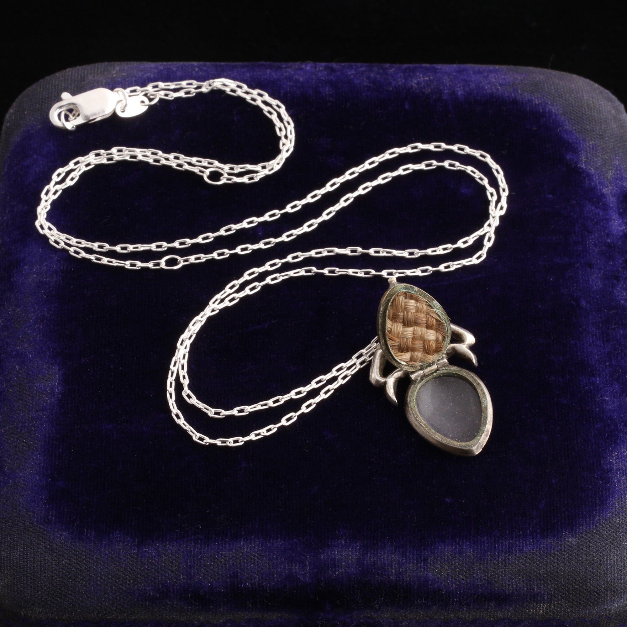 Georgian Silver & Pyrite Heart Locket