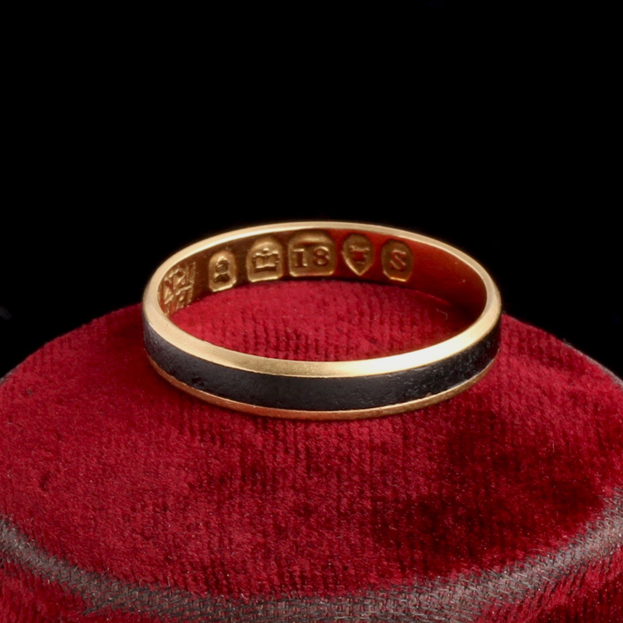 Late Georgian Black Enamel Band