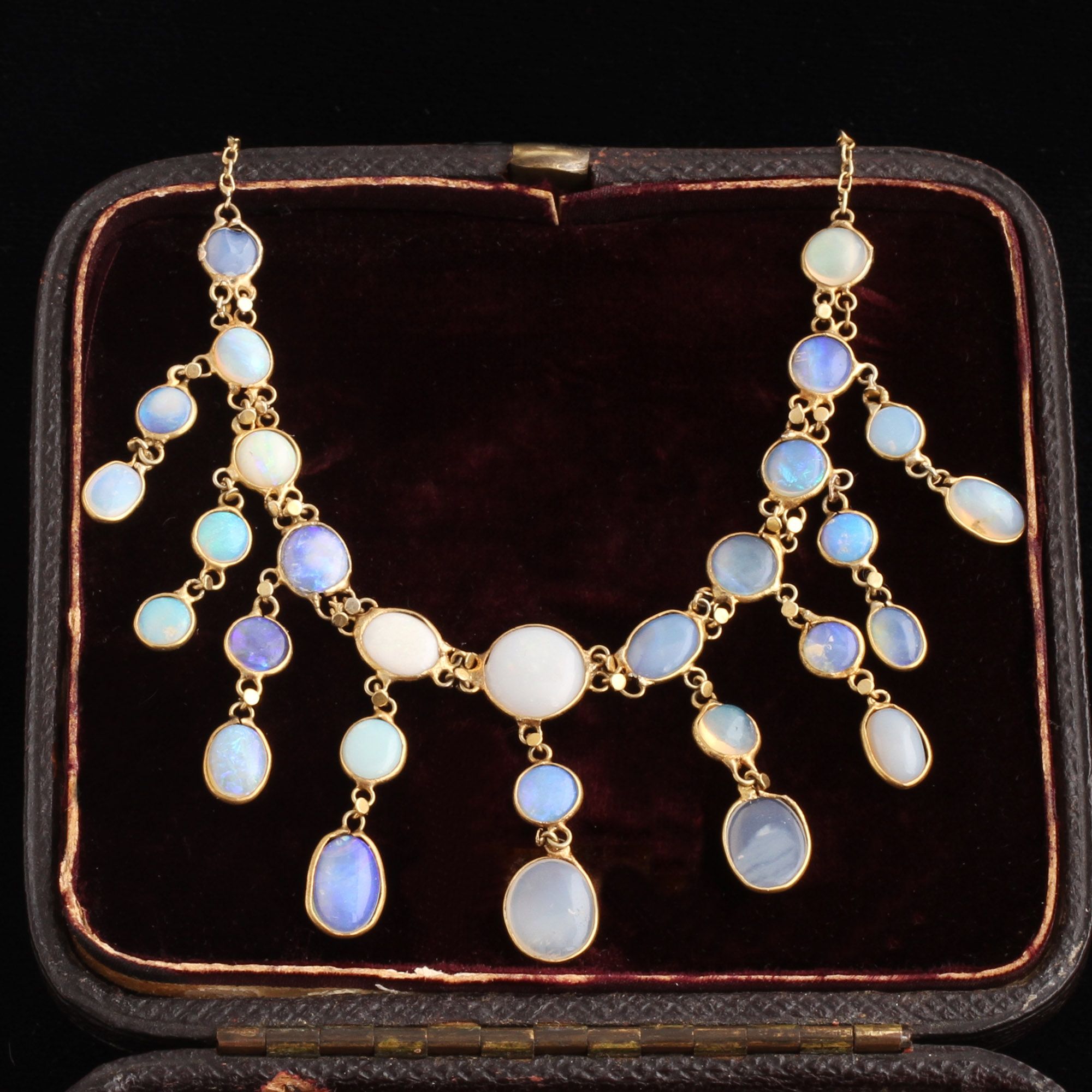 Edwardian Opal Fringe Necklace