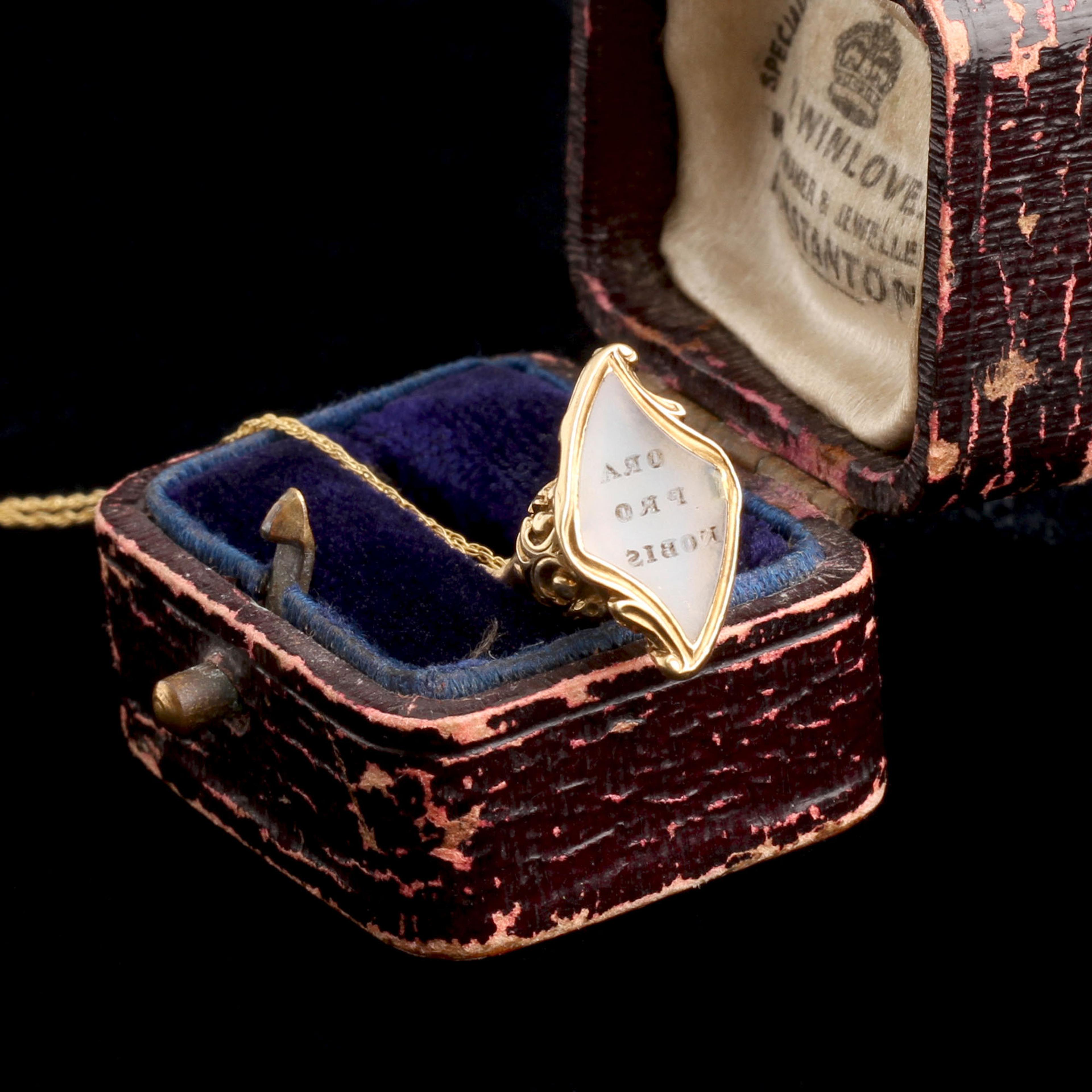 Victorian "Ora Pro Nobis" Wax Seal Necklace