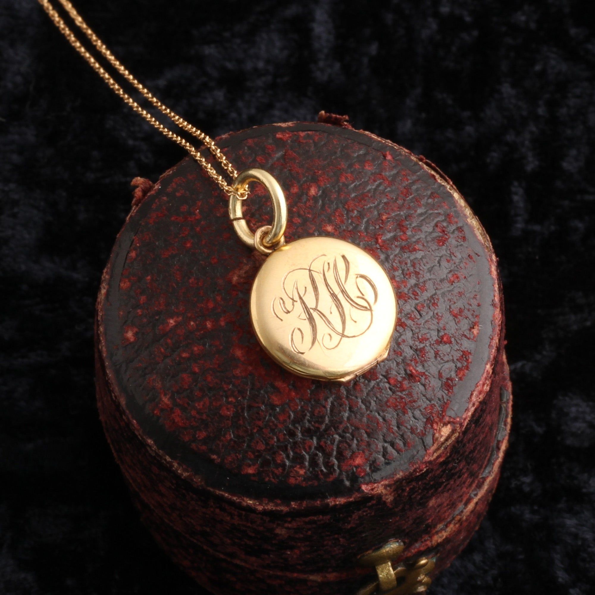 Vintage "KH" Monogram Miniature Locket