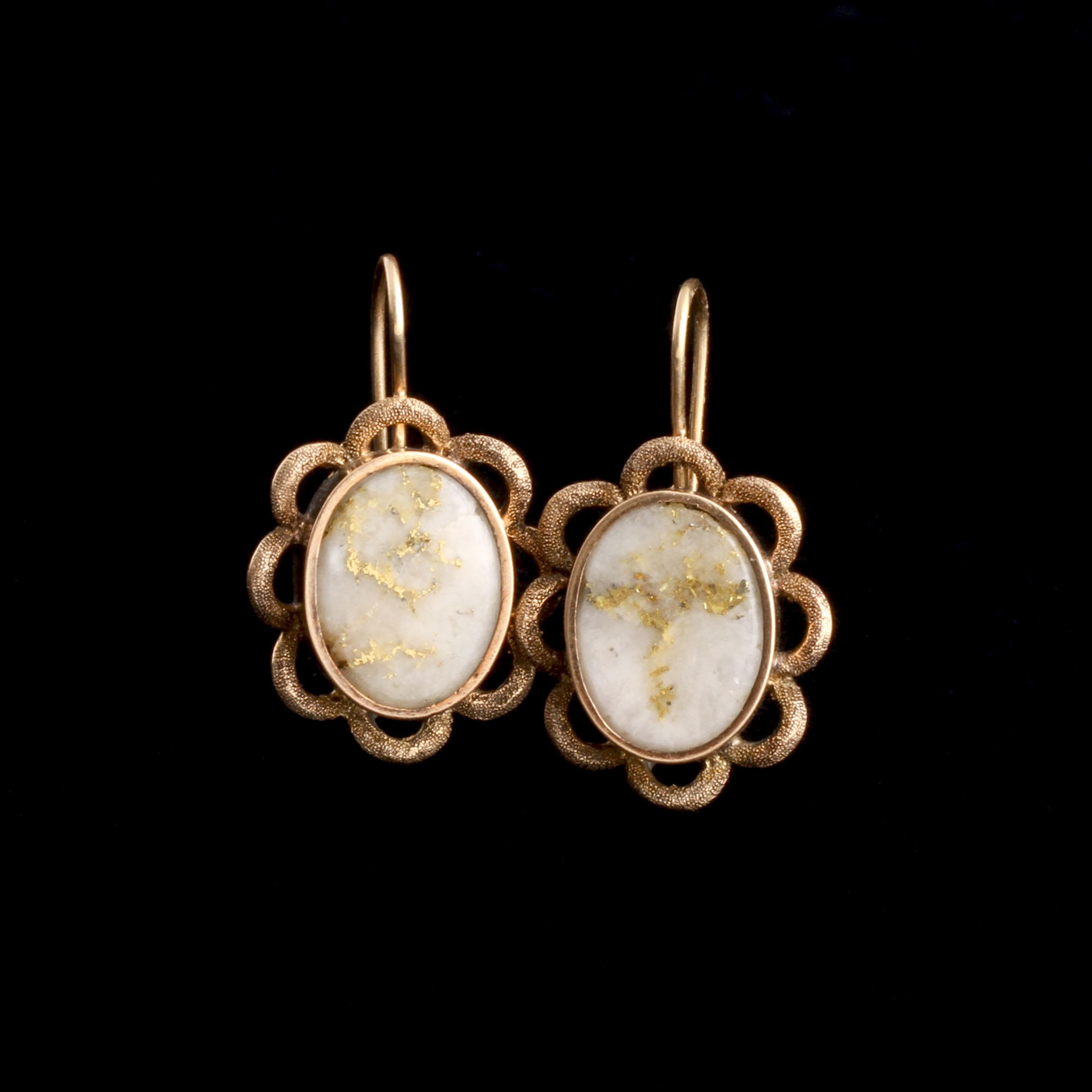 Victorian Gold Quartz Earrings