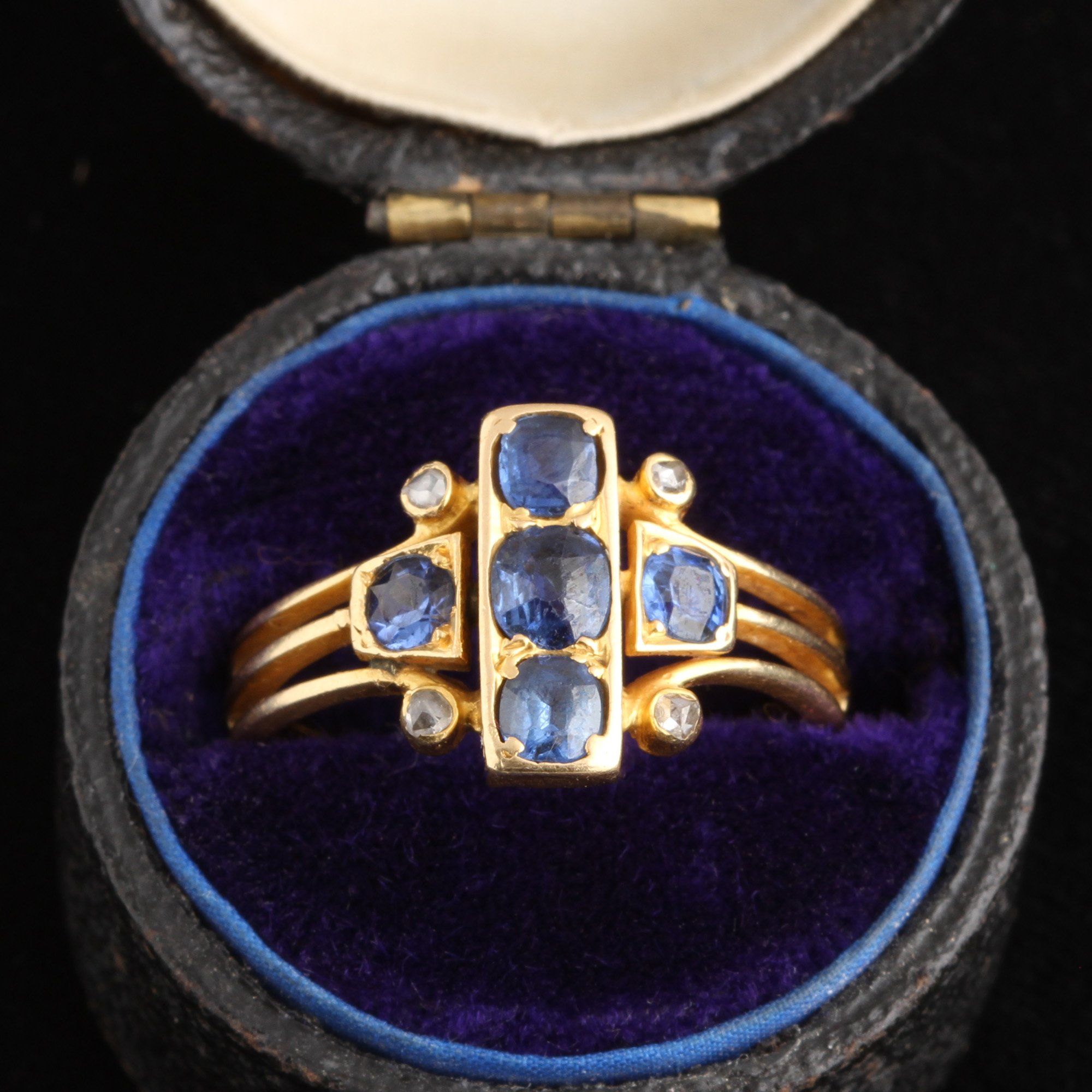 Victorian Sapphire & Diamond Cruciform Ring