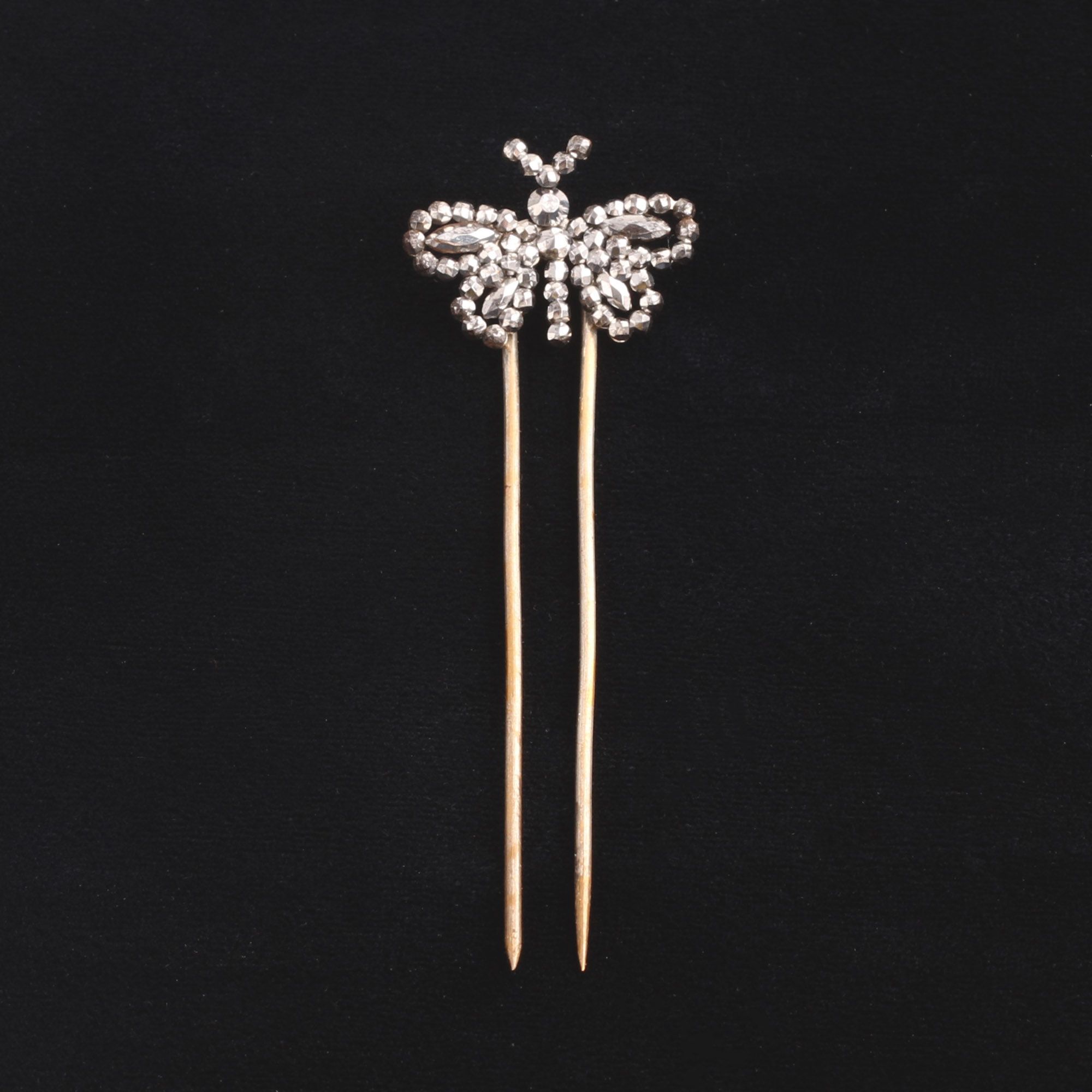 Georgian Cut Steel Butterfly Hair Pin