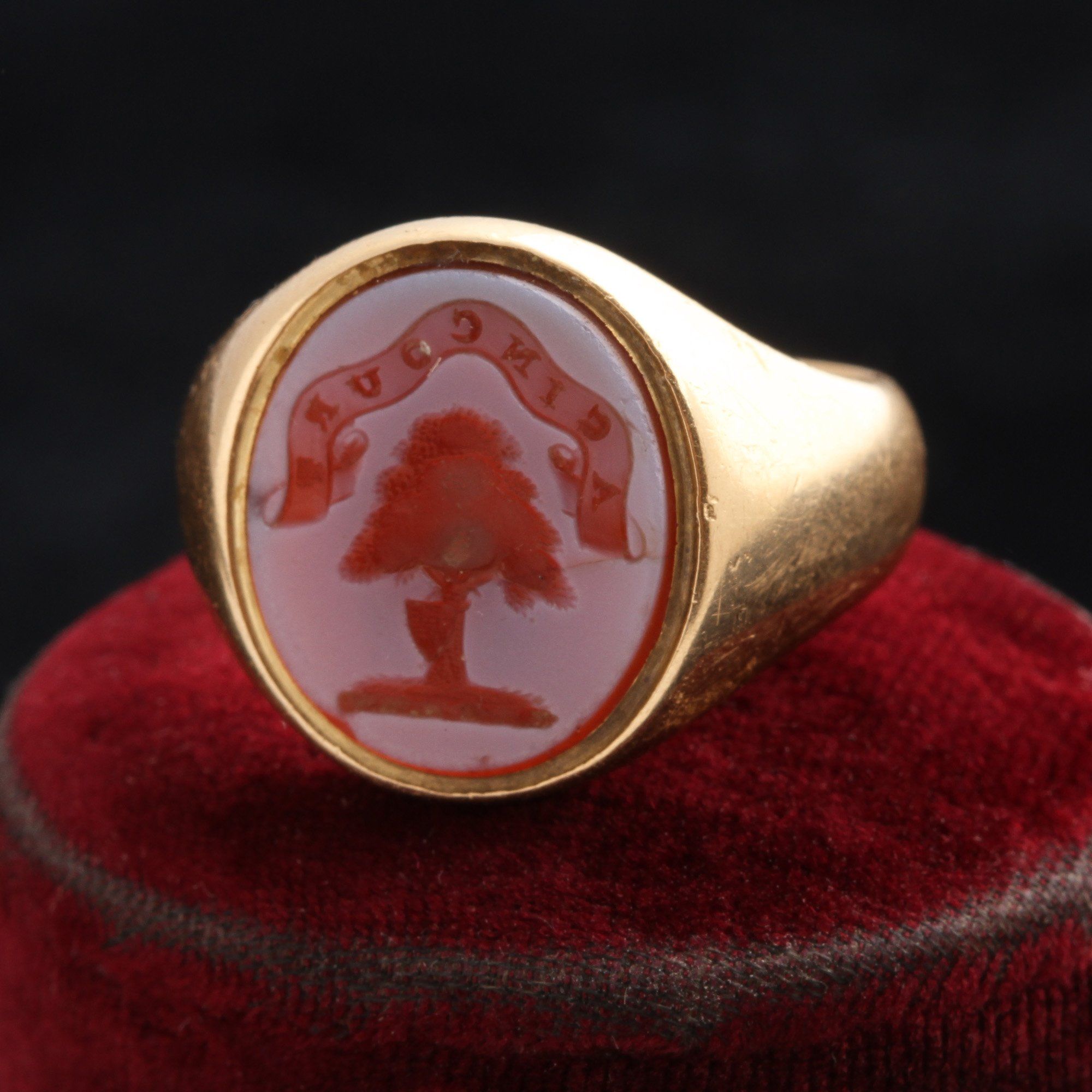 Victorian "Agincourt" Sardonyx Signet Ring