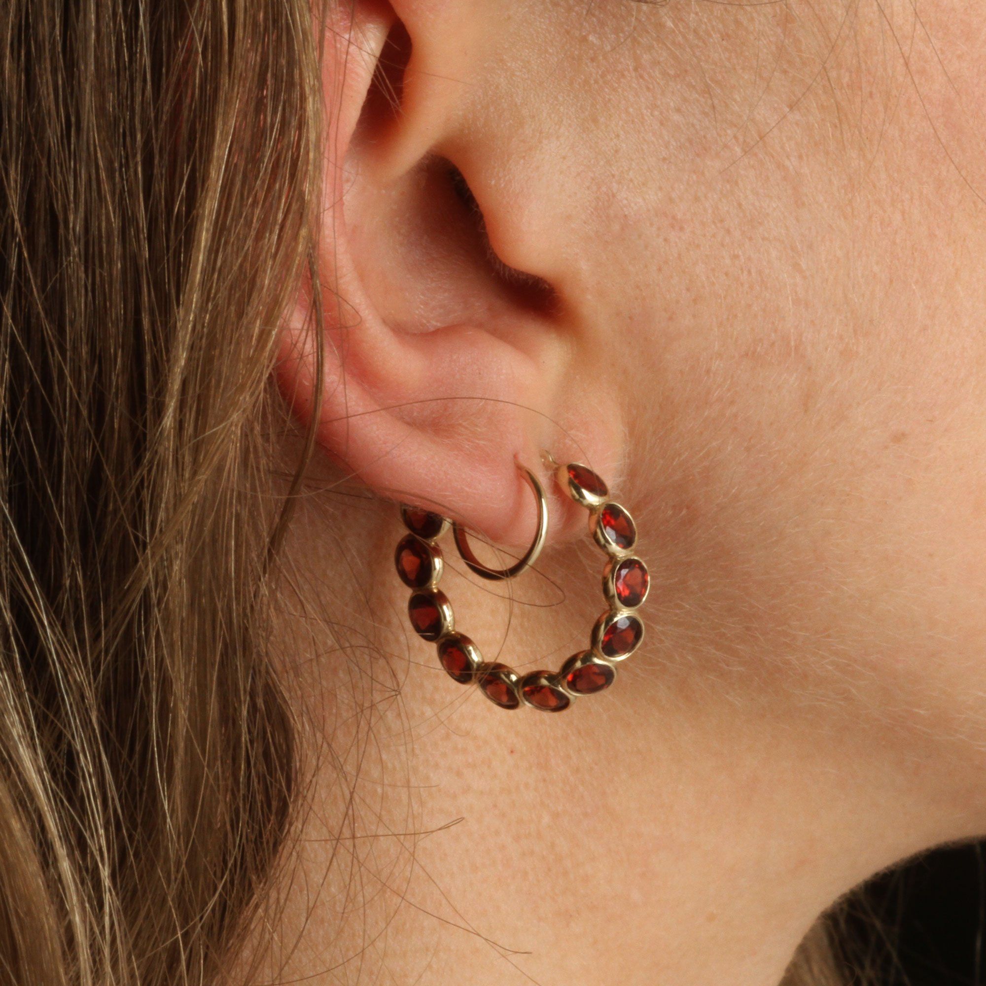 14k Infinity Hoops