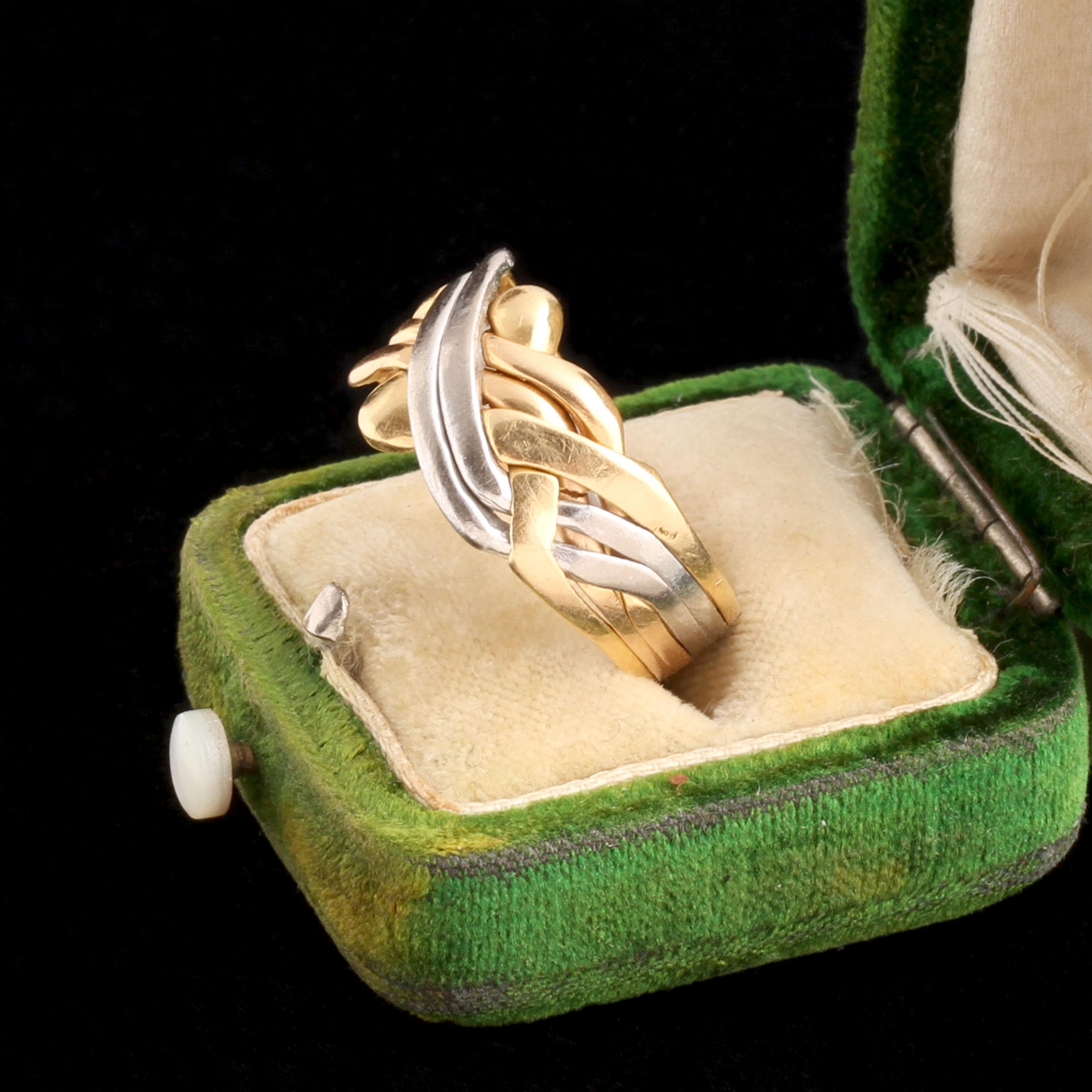 Vintage 18k Tricolor Gold Knot Ring