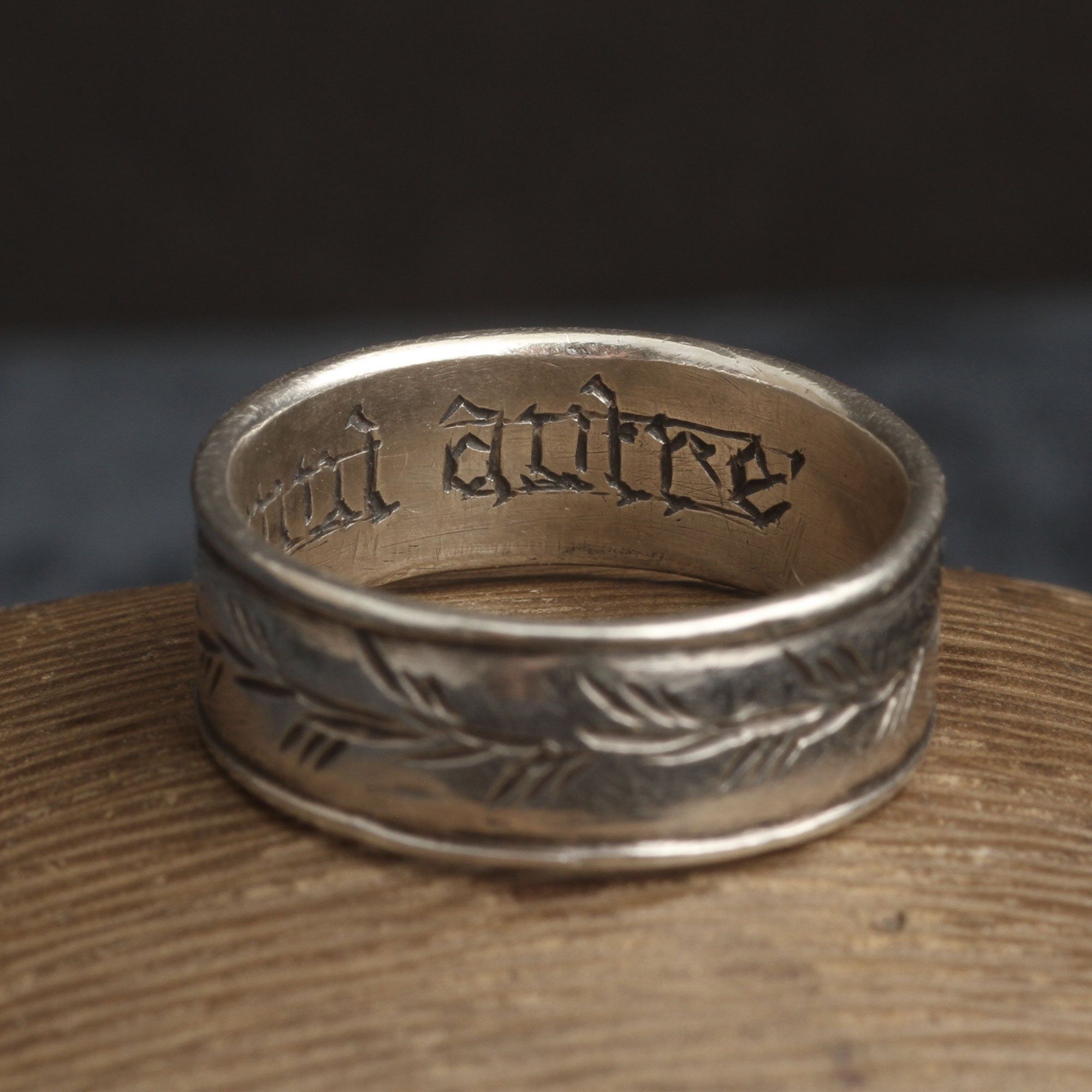 "Nul Autre" Silver Poesy Ring