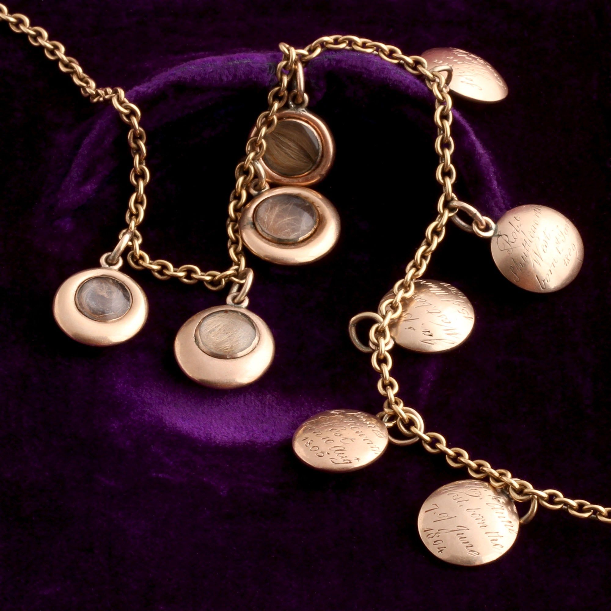 Georgian Birth Lockets Necklace