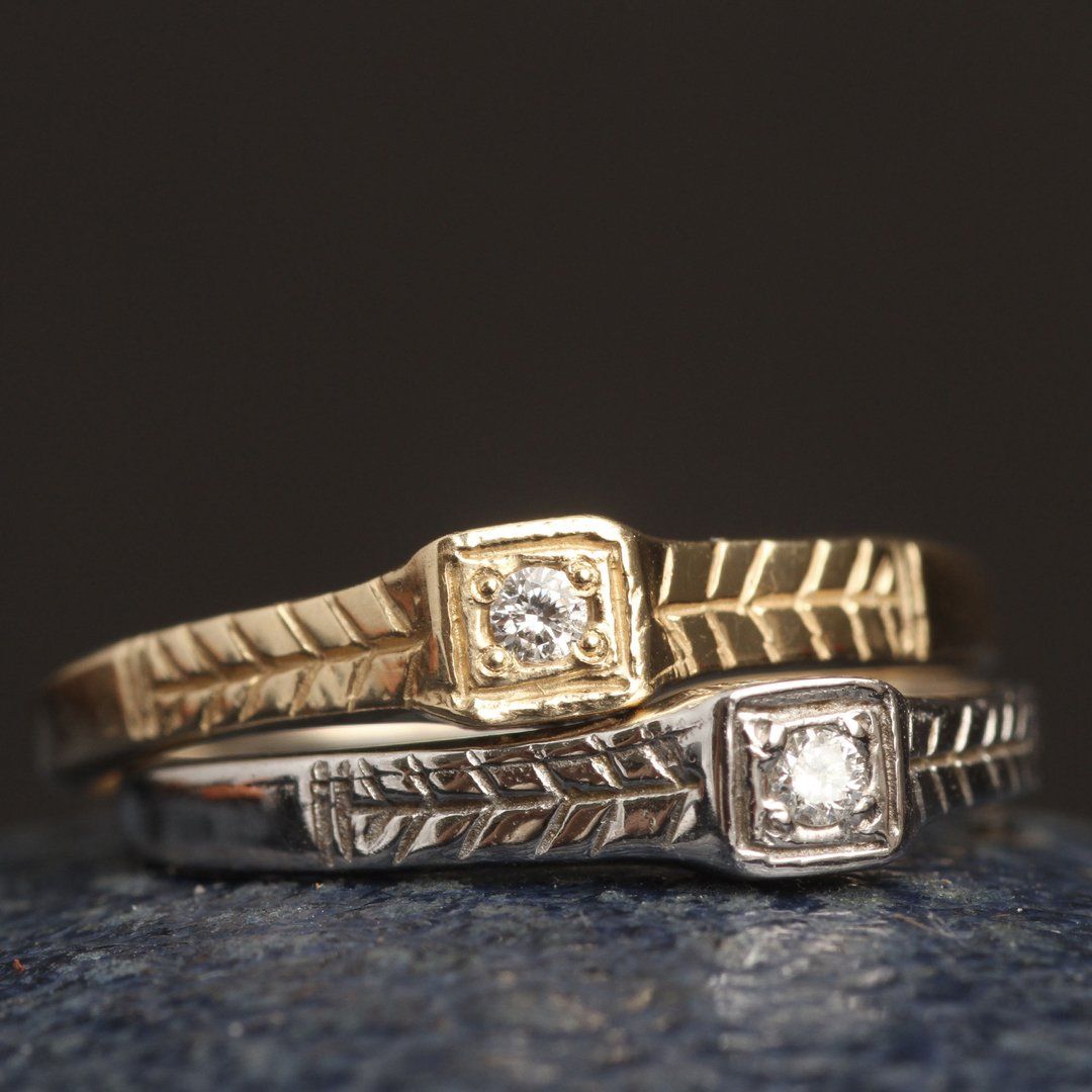 Tiniest Diamond Ring (14k Yellow Gold)