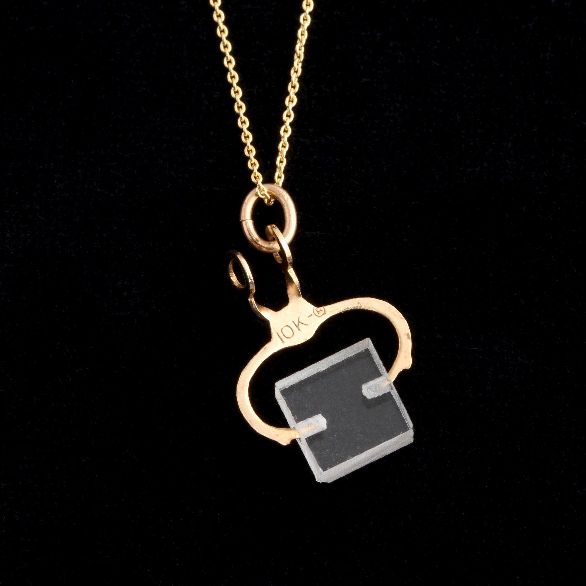 Vintage Ice Block Charm Necklace