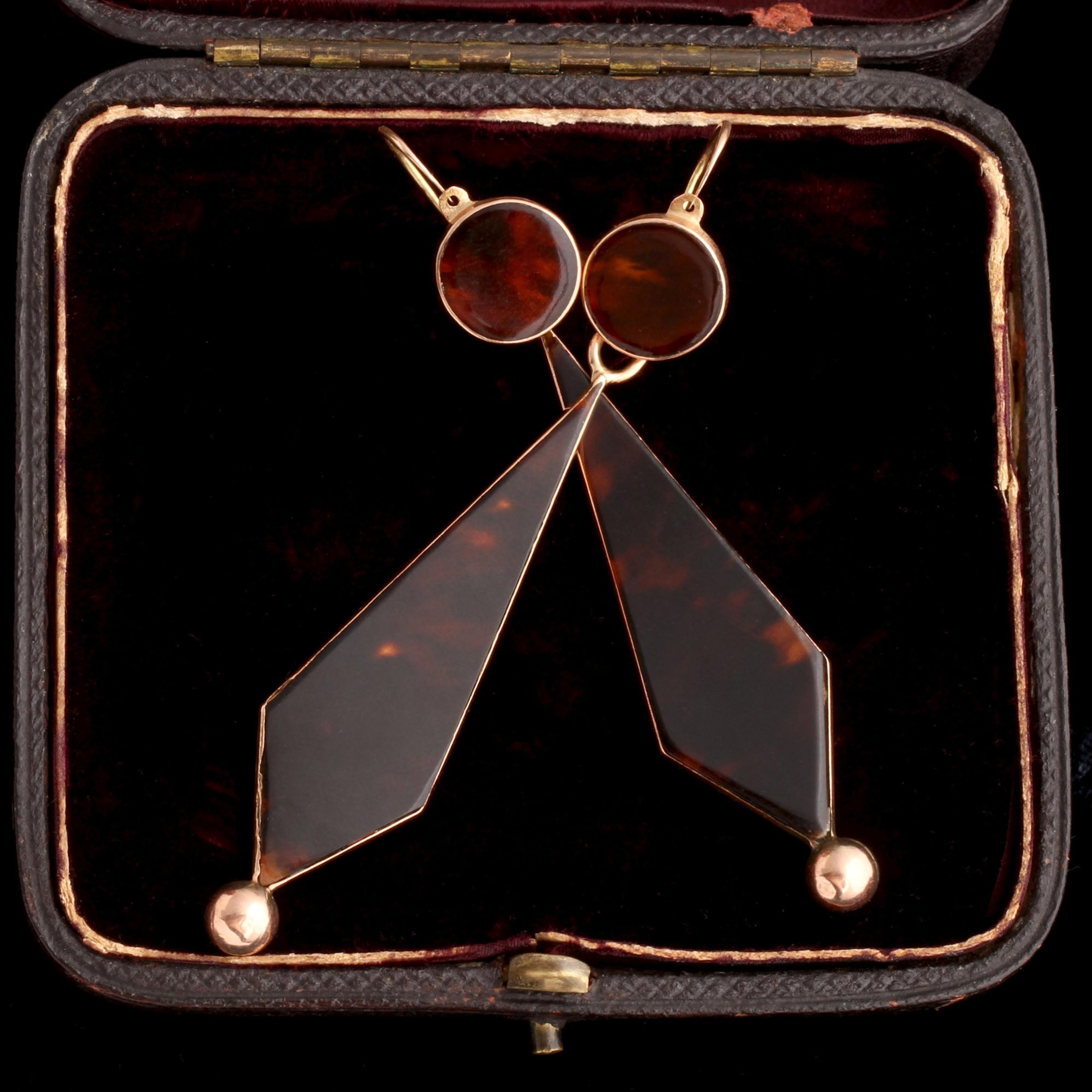 Detail of Georgian Day to Night Tortoiseshell Earrings