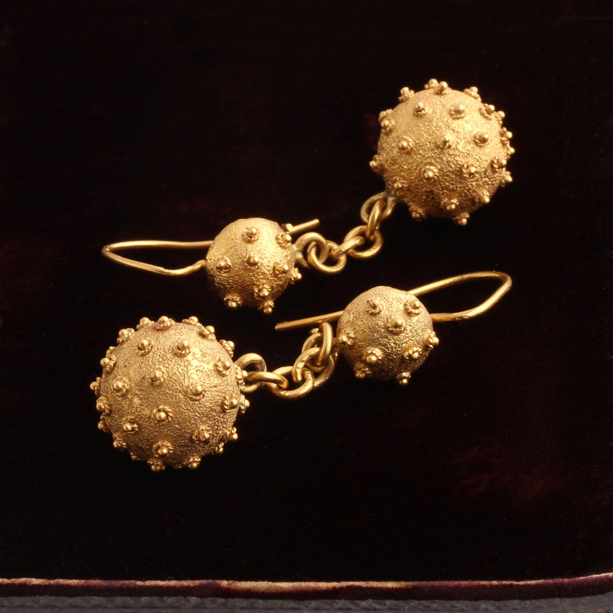 Victorian Gold Mace Earrings