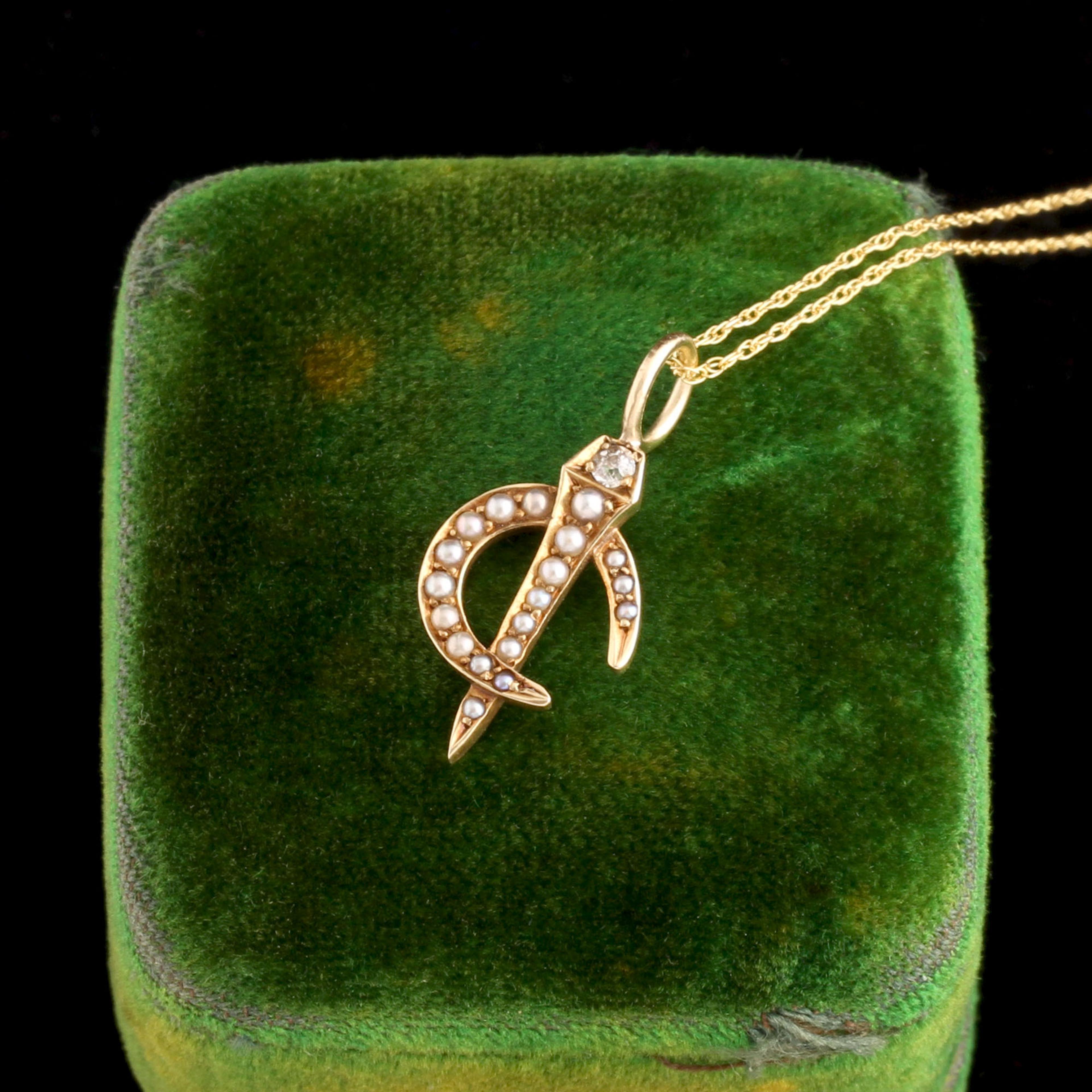Victorian Horseshoe & Nail Necklace