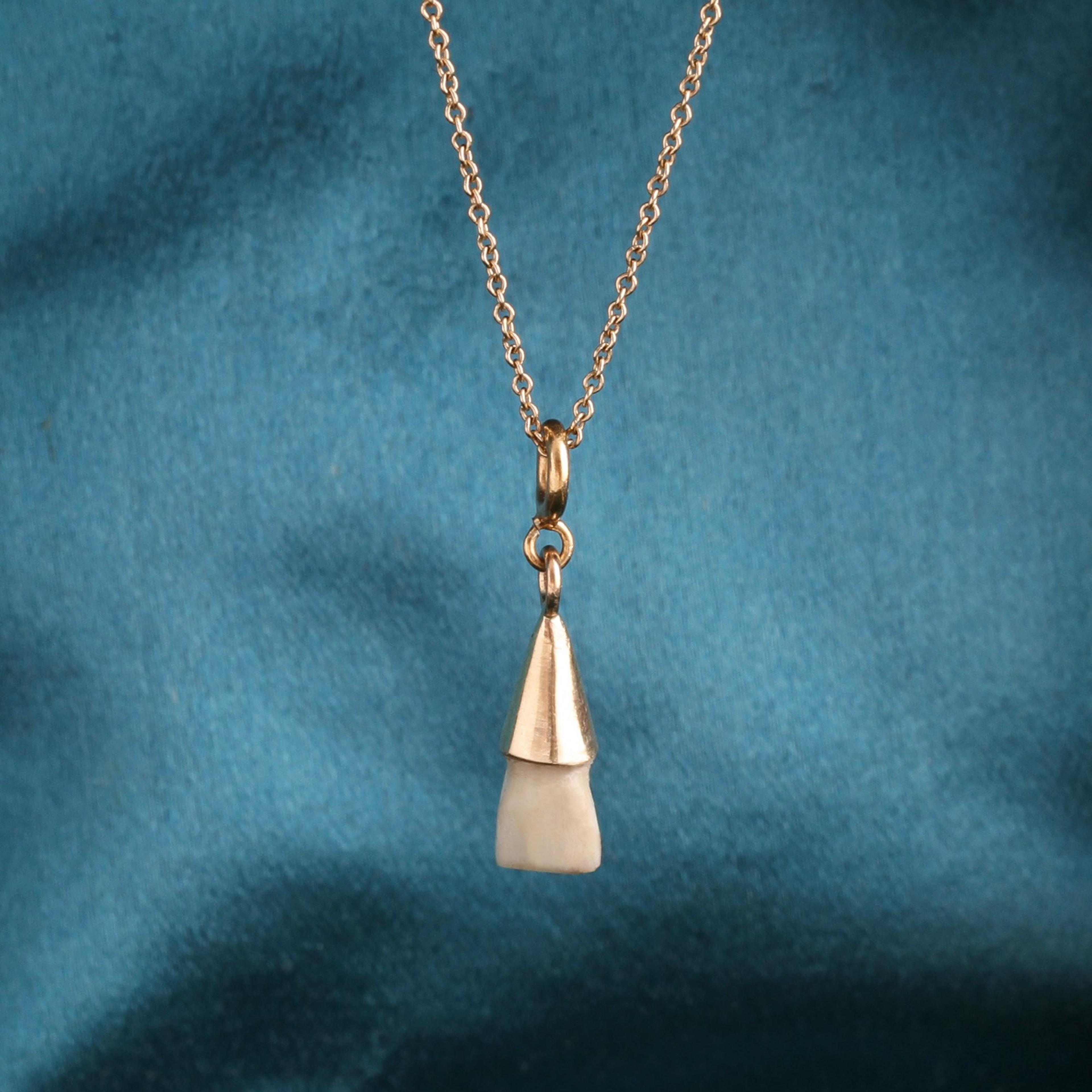 Baby tooth necklace