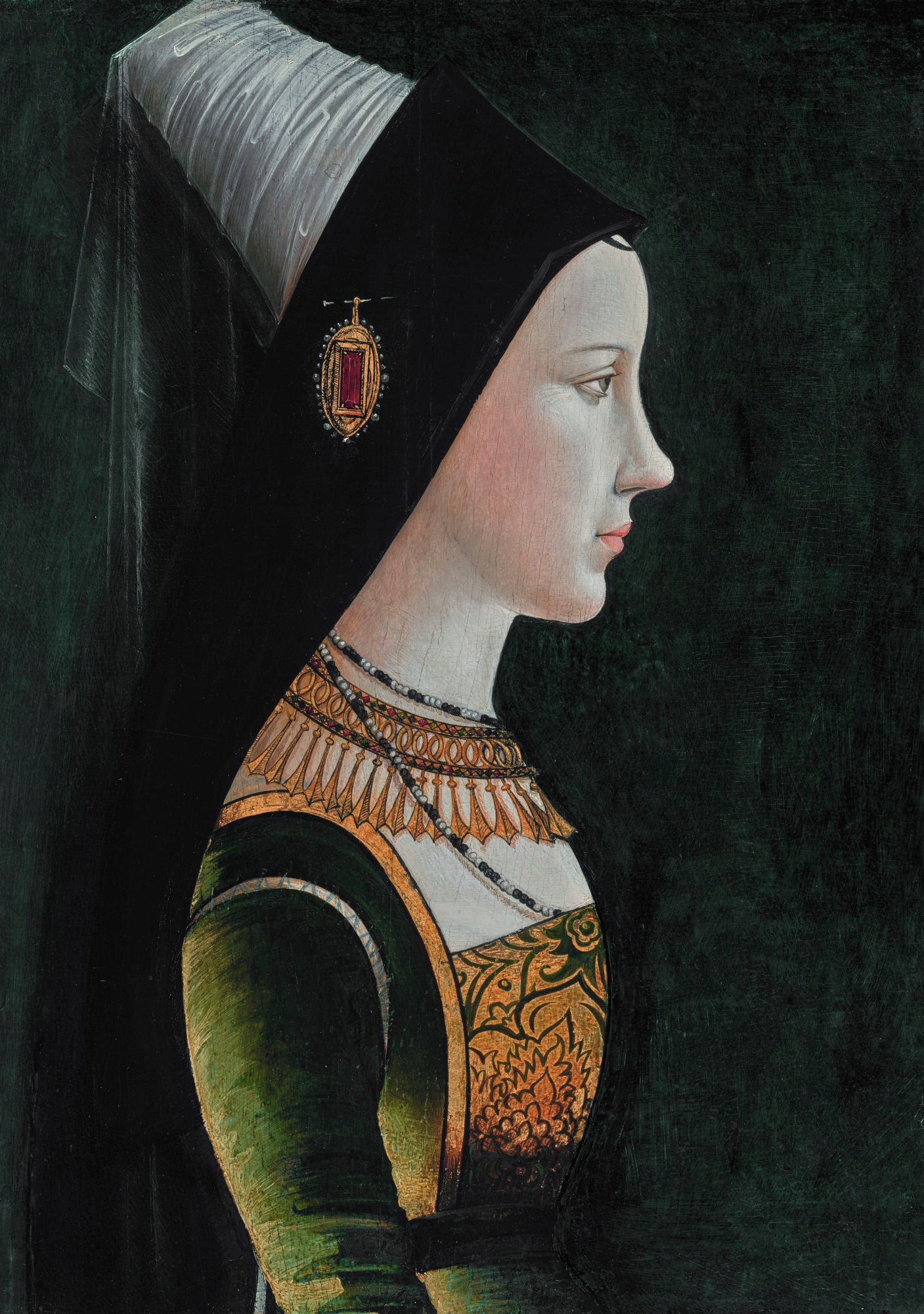 Portrait of Mary of Burgundy, 1458-1482, sold at Sotheby's in 2018.
