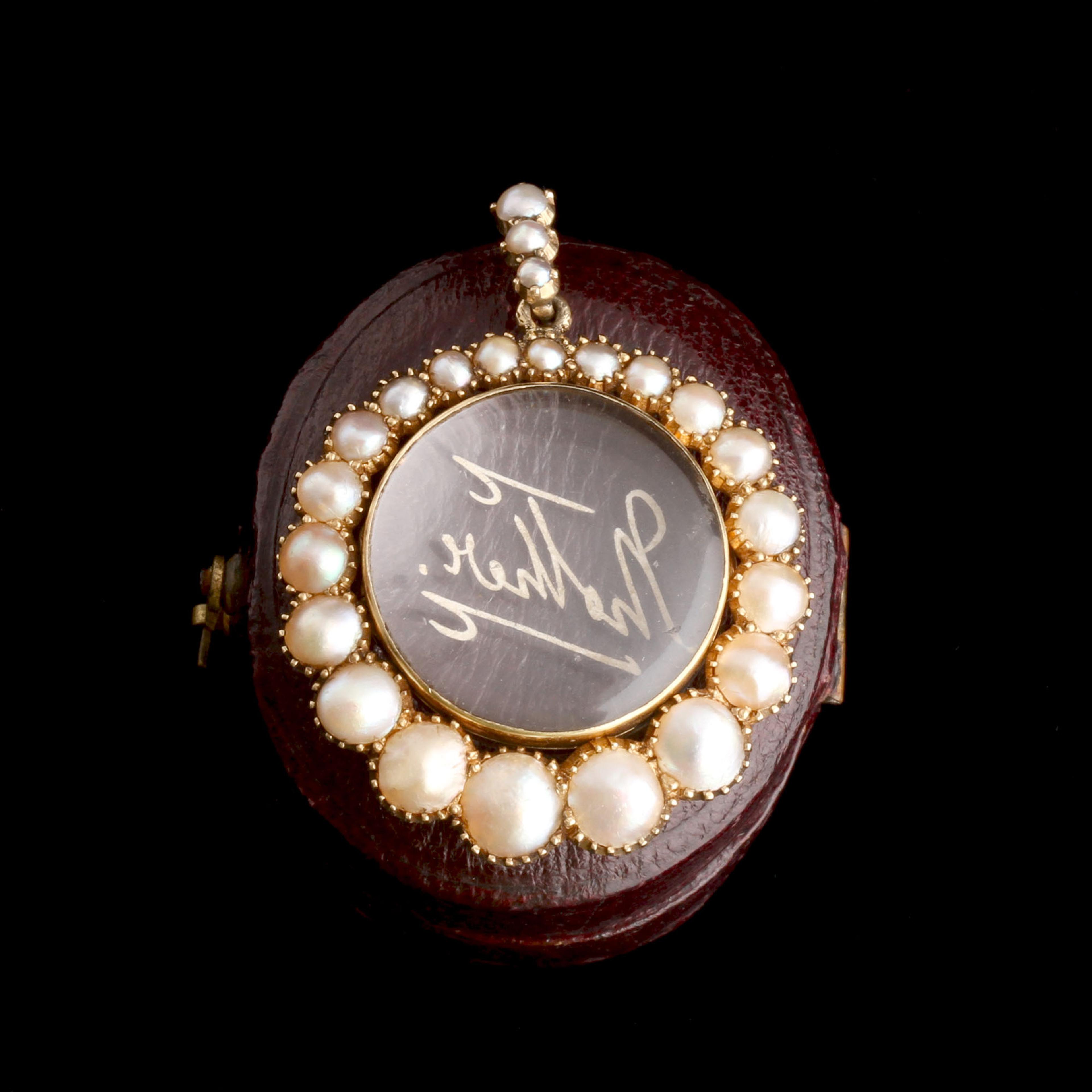 Georgian Pearl Locket with Victorian "Mother" Dedication