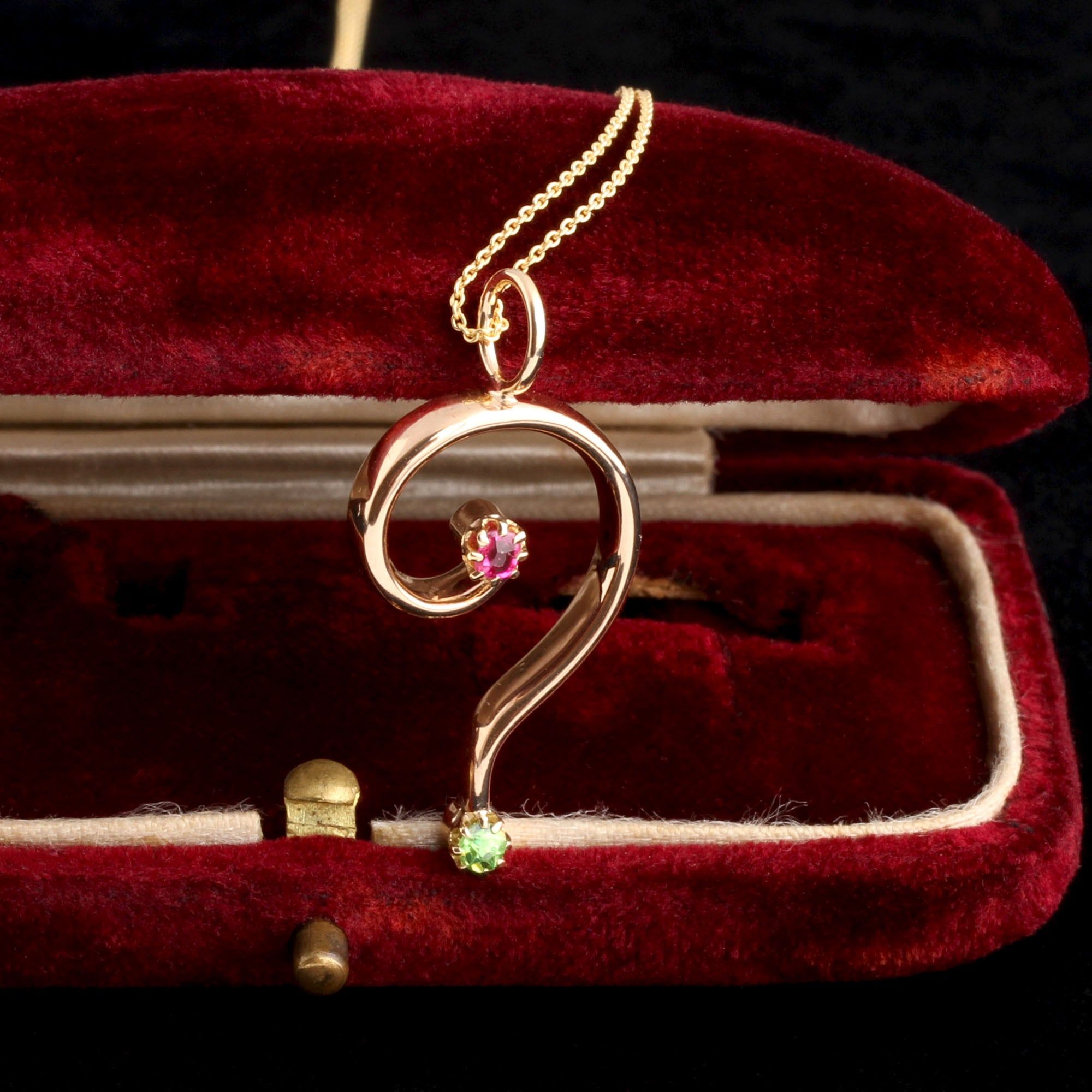 Edwardian Question Mark Necklace