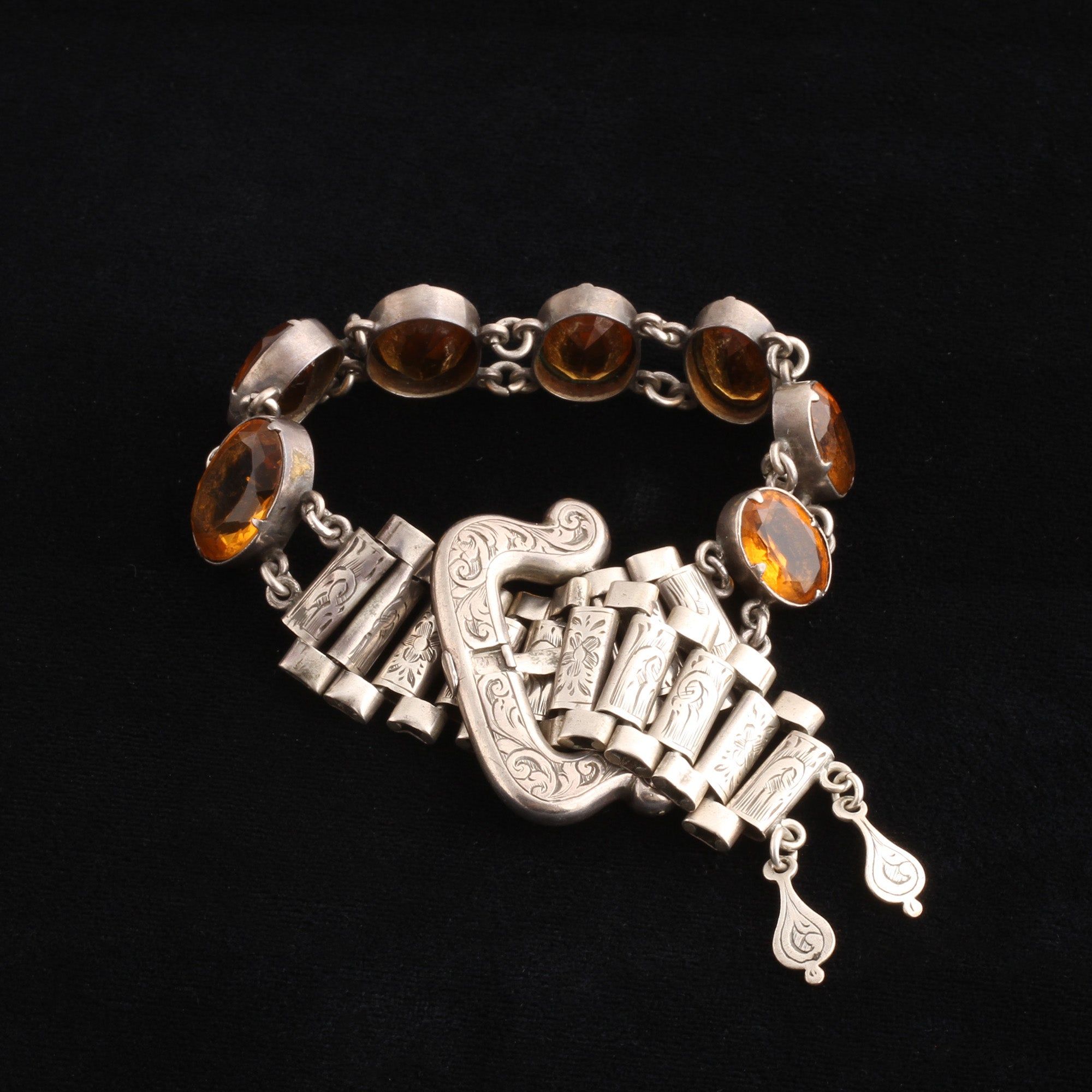 Victorian Scottish Cairngorm Belt Bracelet