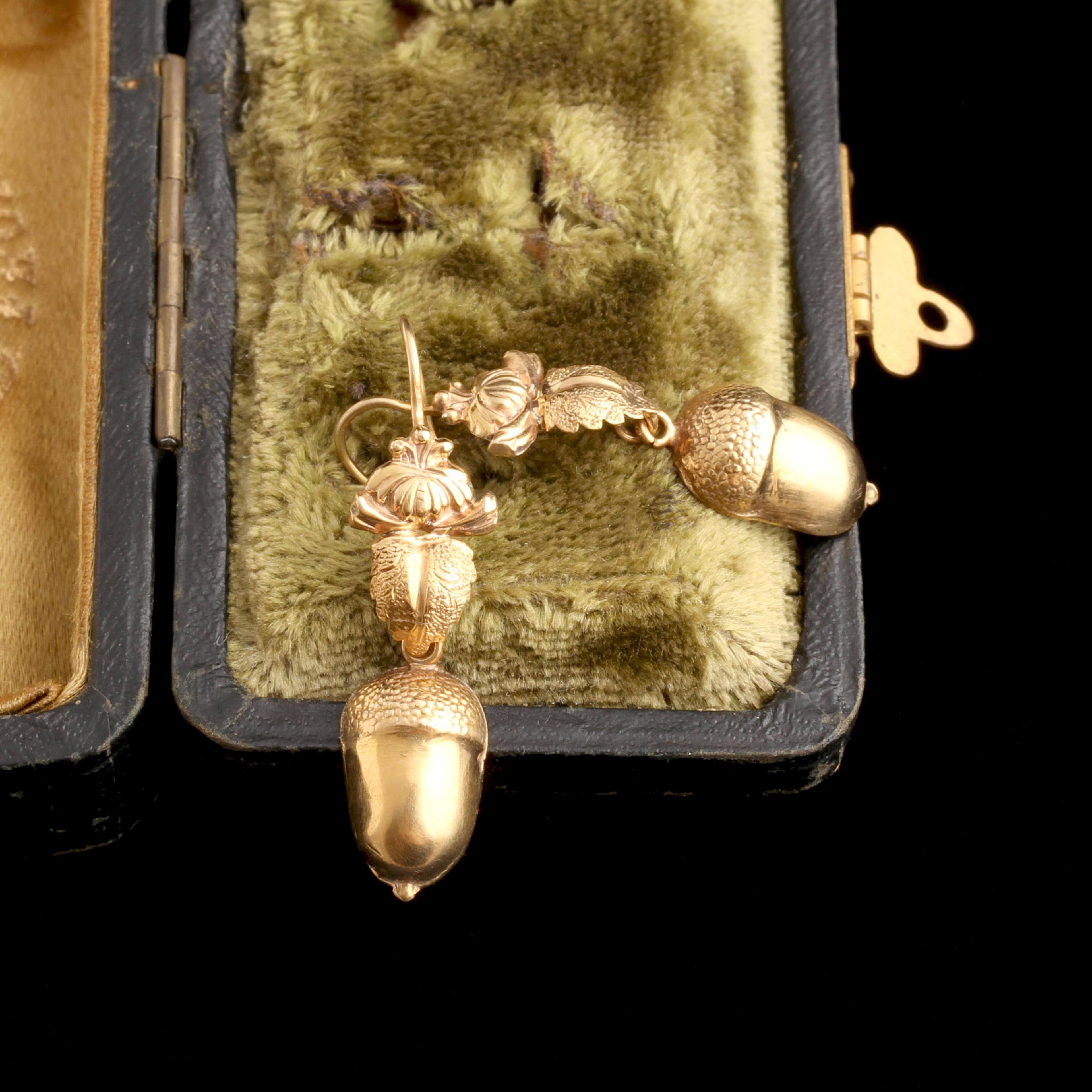 Victorian Gold Acorn Earrings