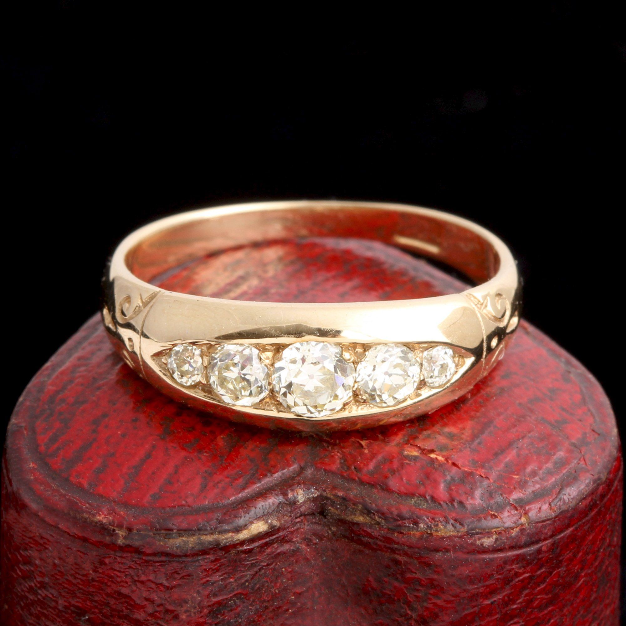 Victorian Old European Cut Five Diamond Ring