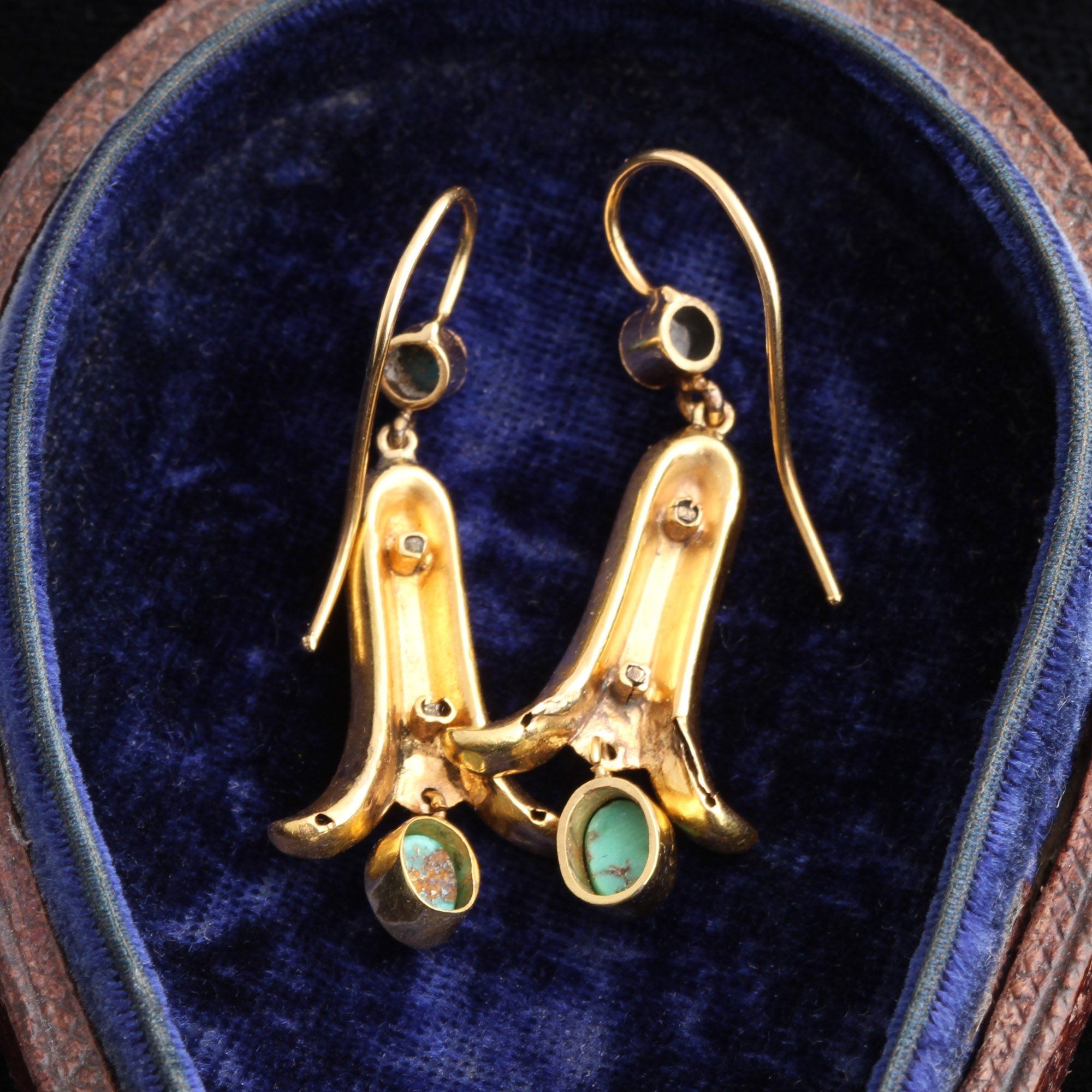 Victorian Turquoise Bluebell Earrings