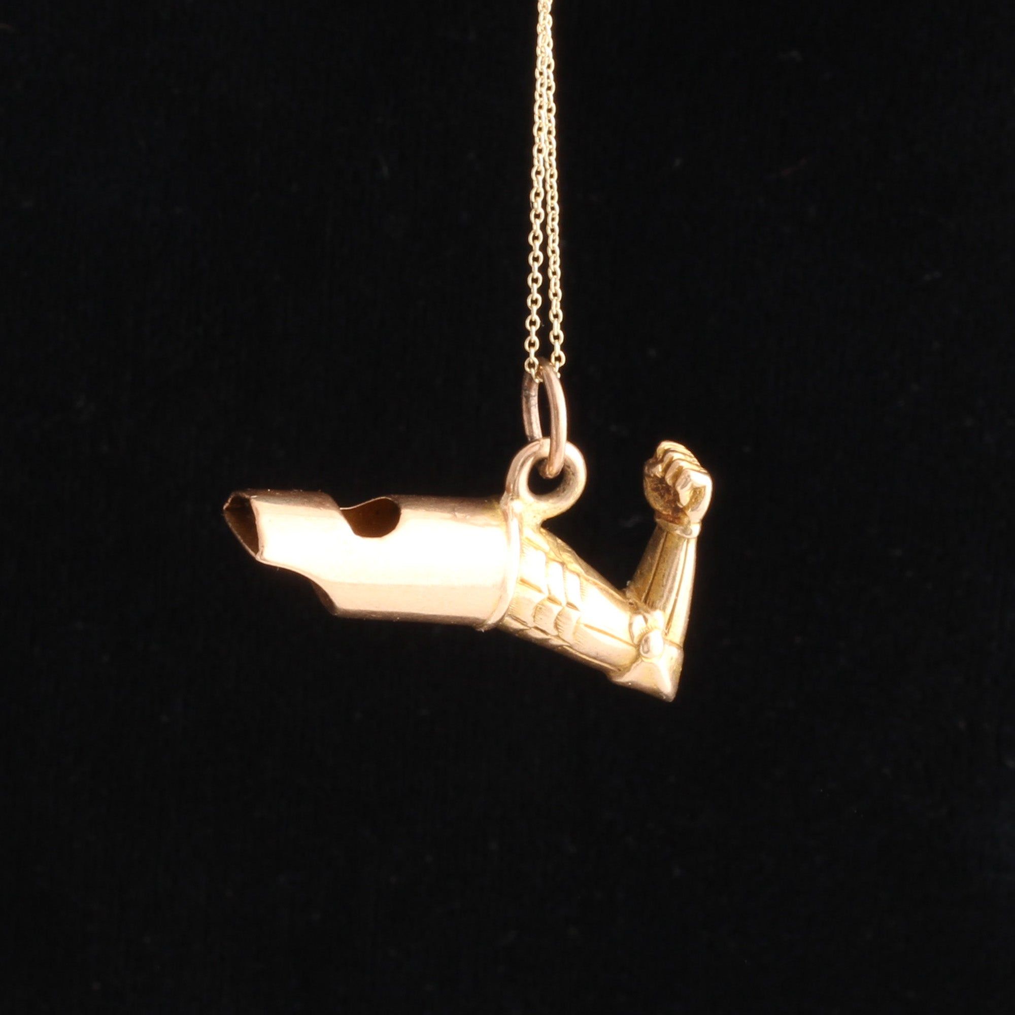 Victorian Whistle & Fist Charm