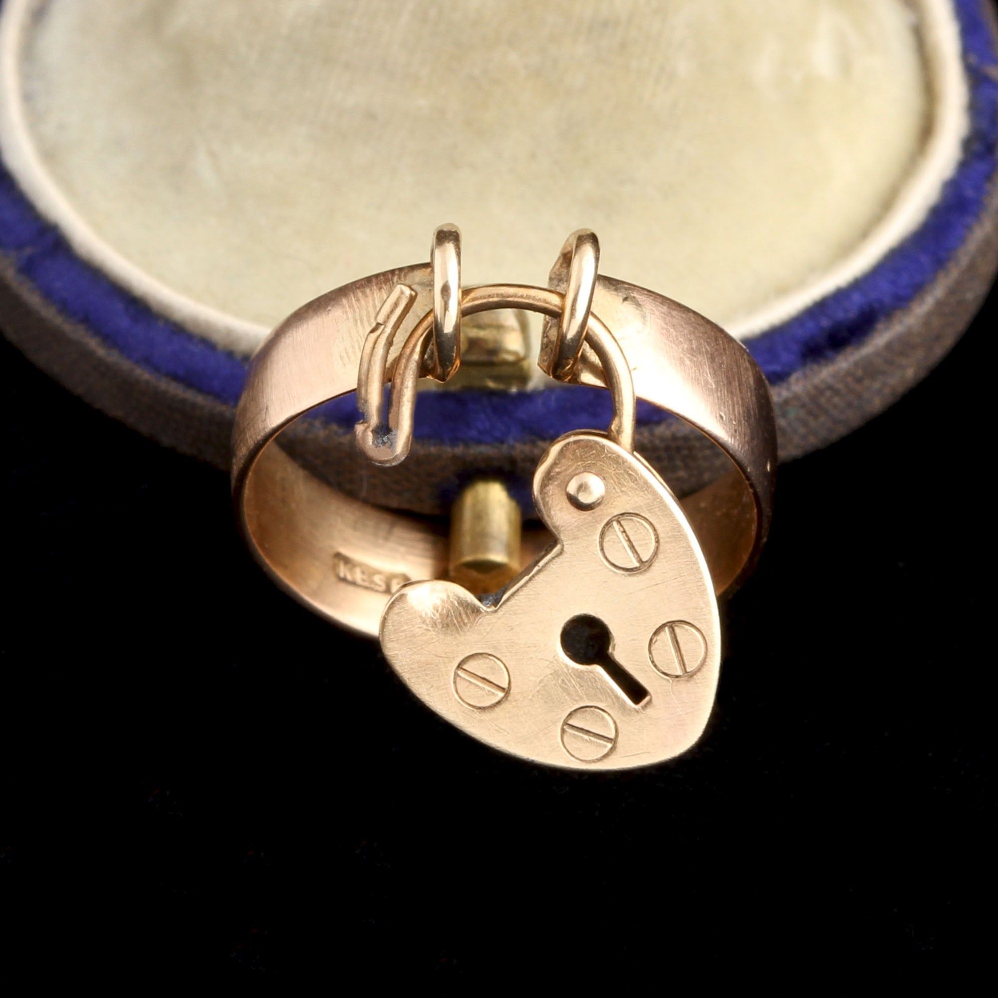 1930s Heart Padlock Ring