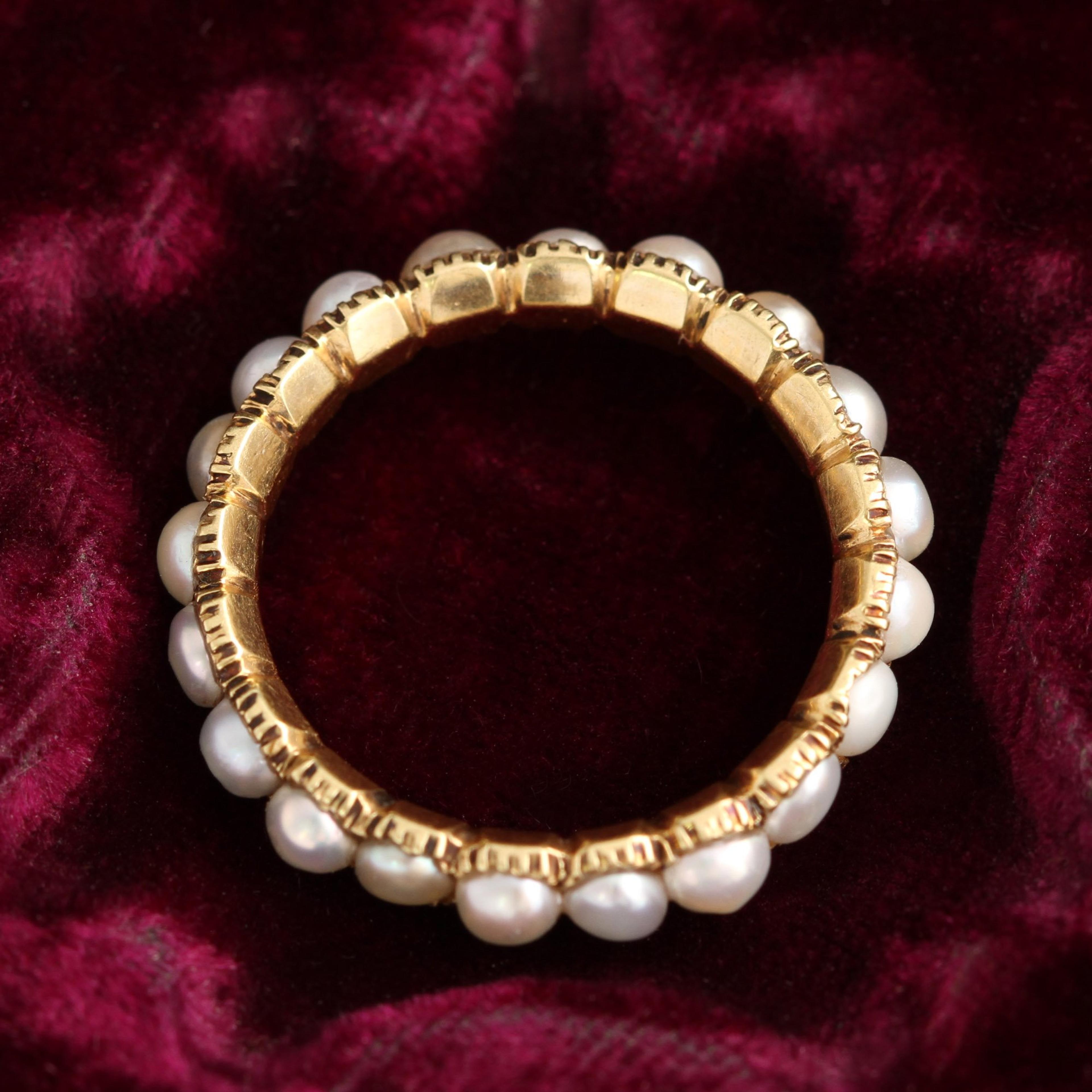 Detail of Georgian Pearl Eternity Ring