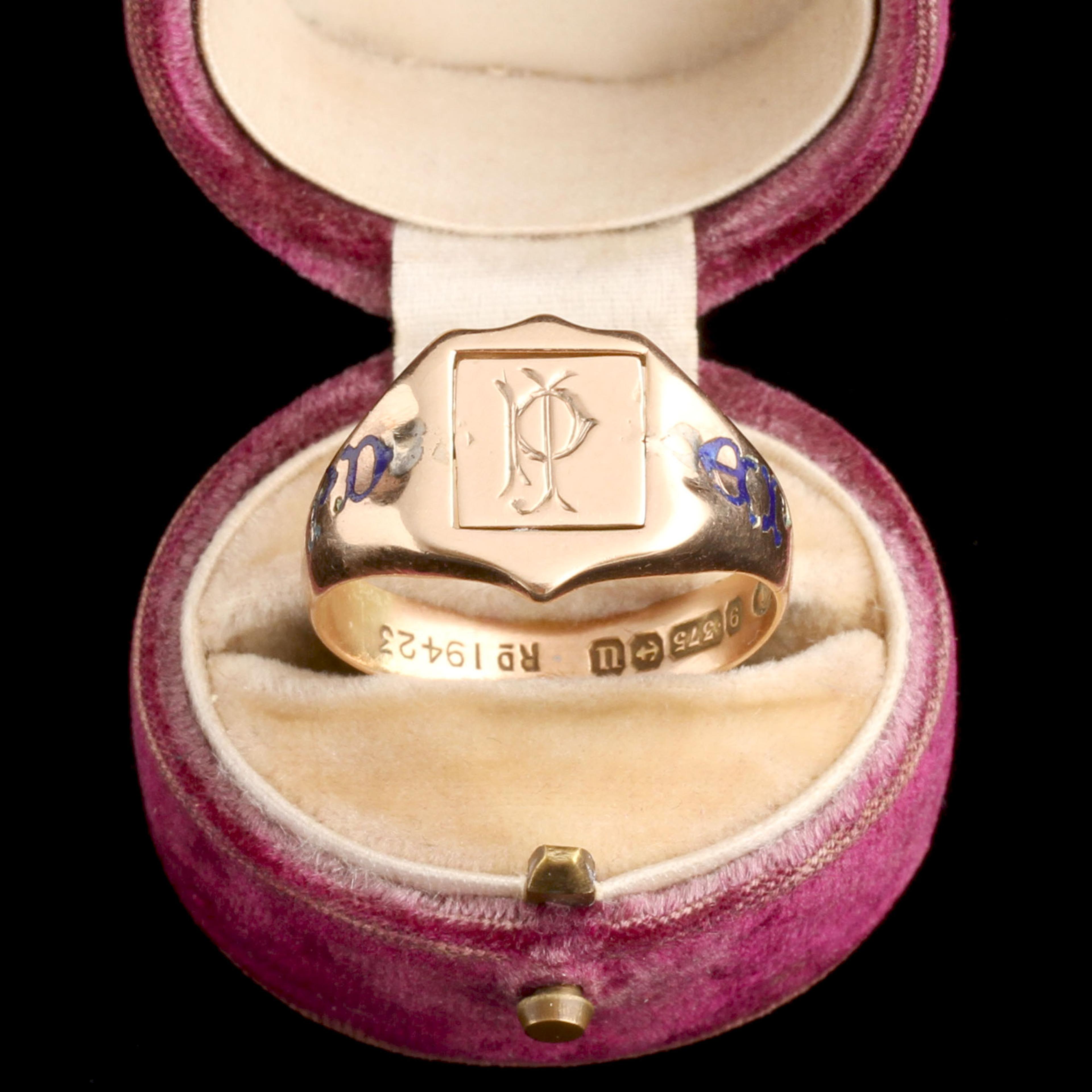 WWI Era Knights Templar Swivel Signet Ring