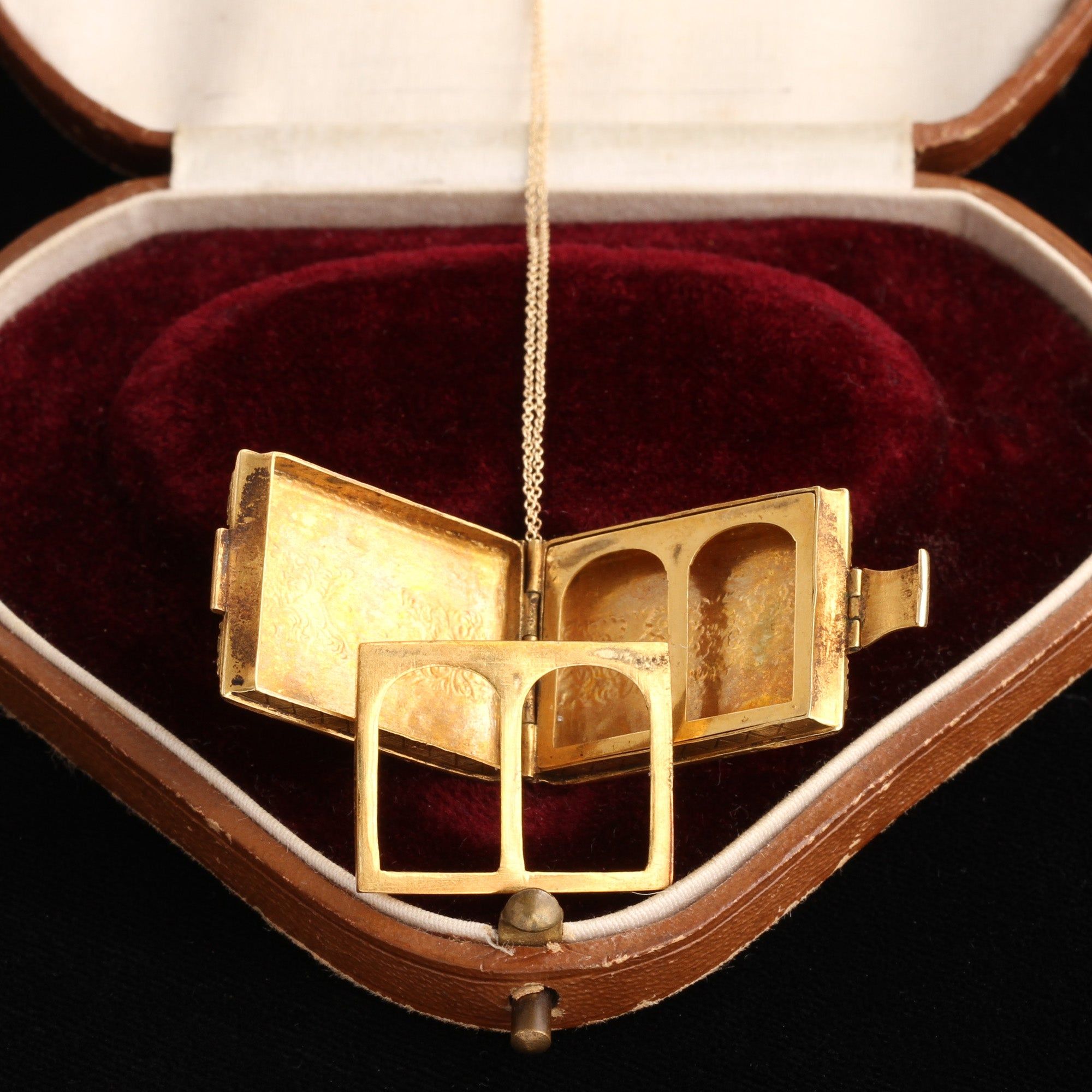 Victorian Greek Key Book Locket