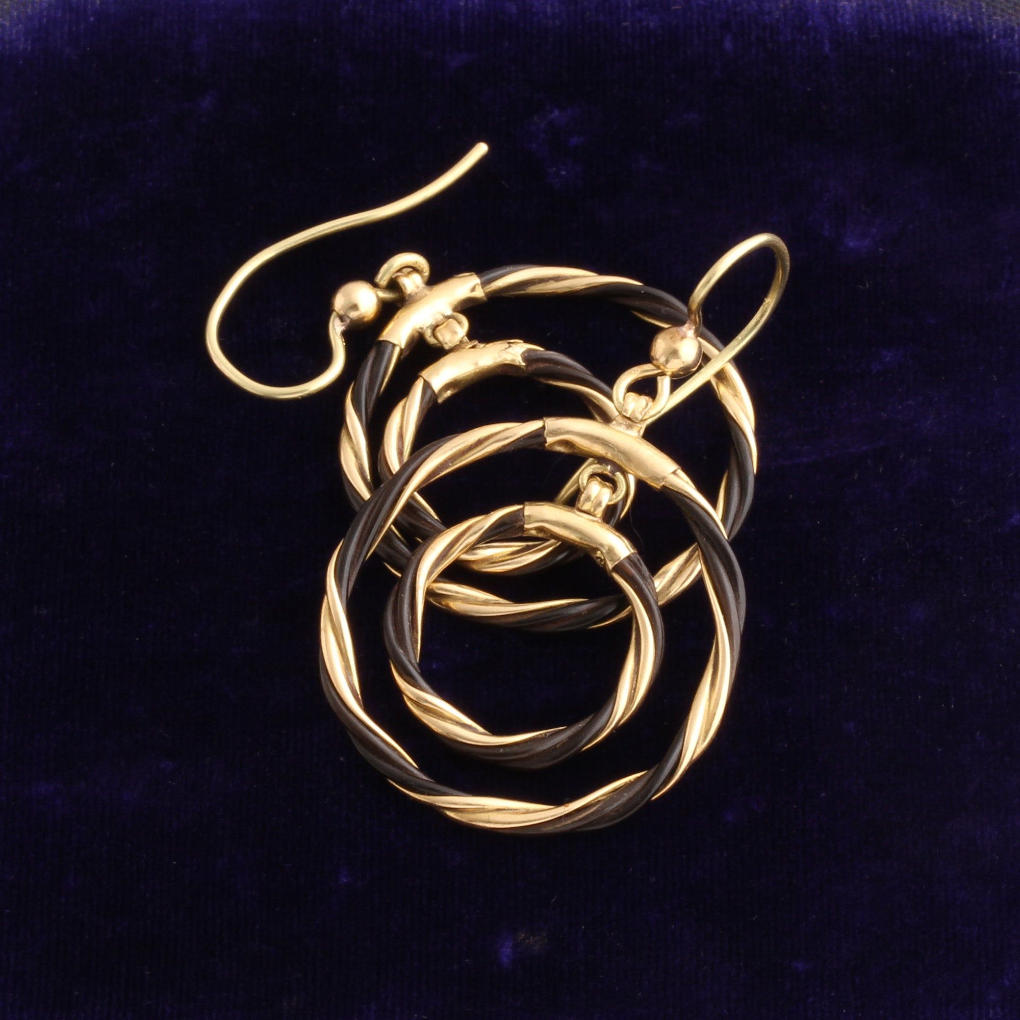 Victorian Elephant Hair Earrings
