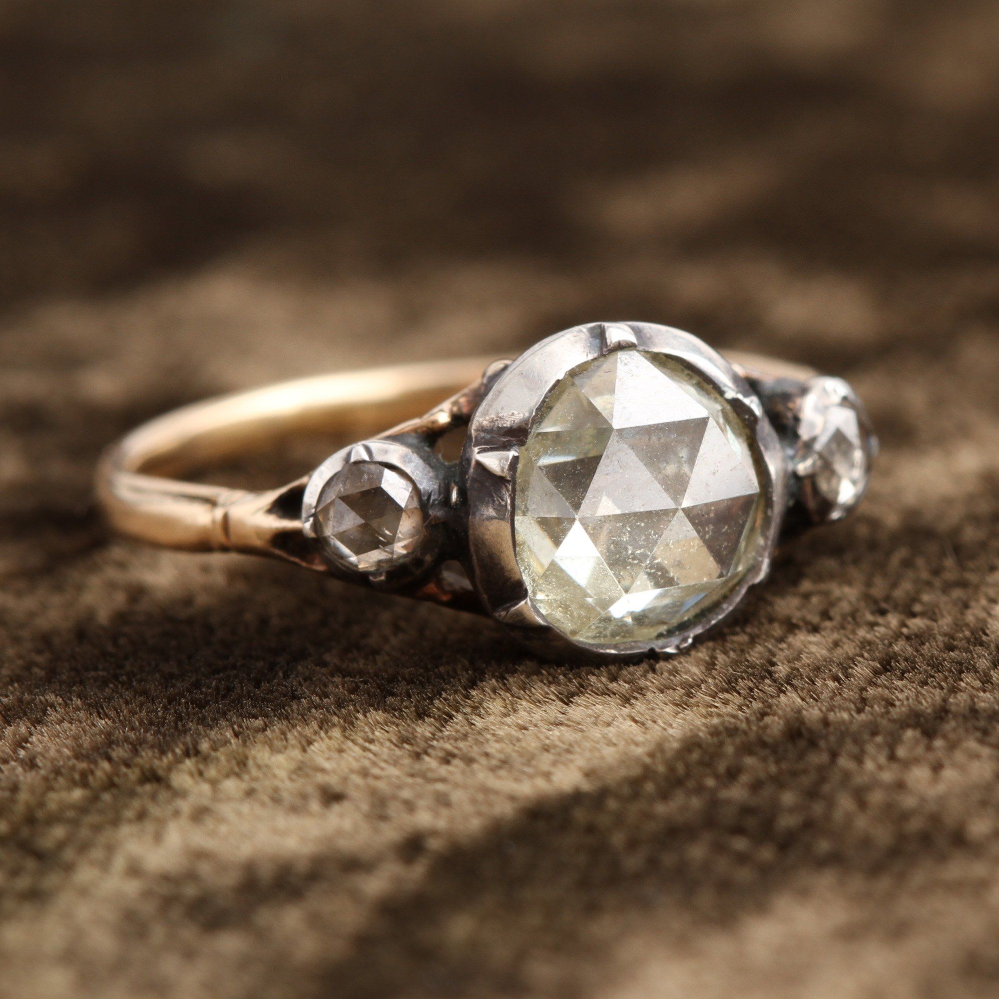 Georgian Rose Cut Diamond Engagement Ring