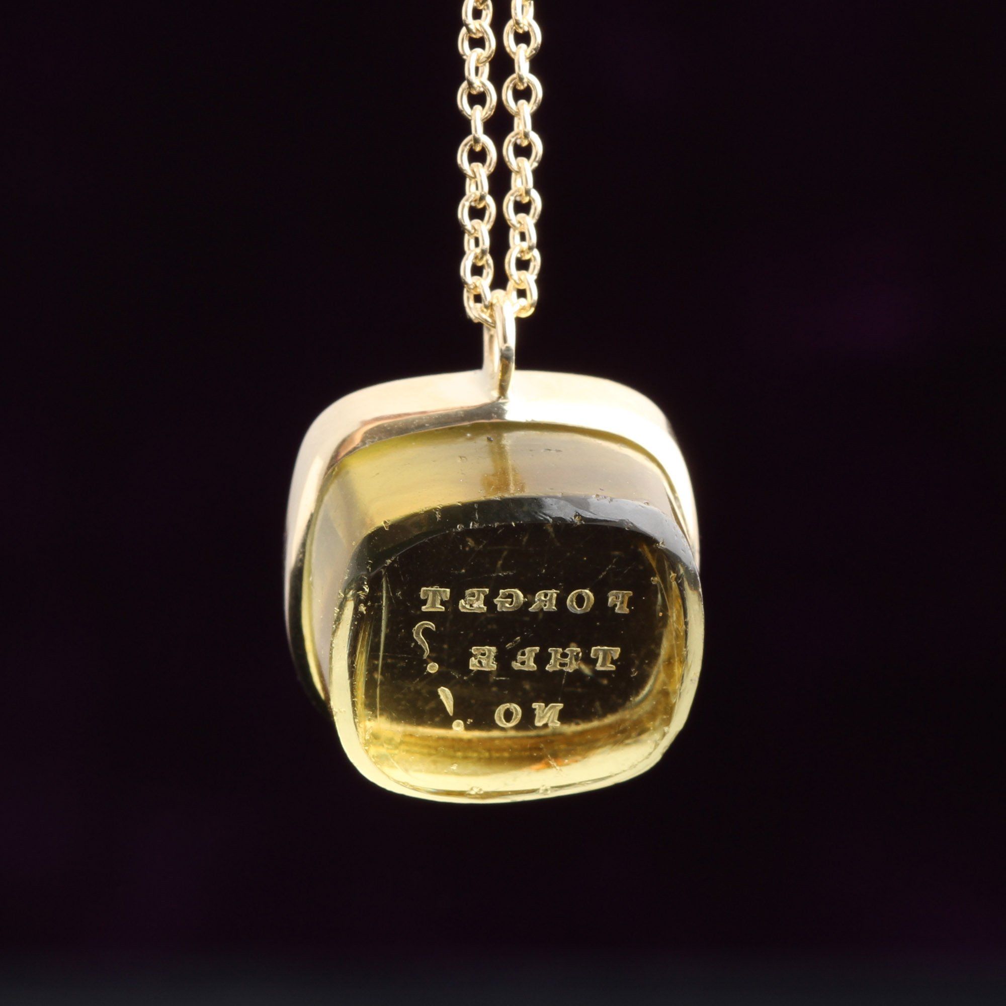 Georgian "Forget Thee? No!" Seal Necklace