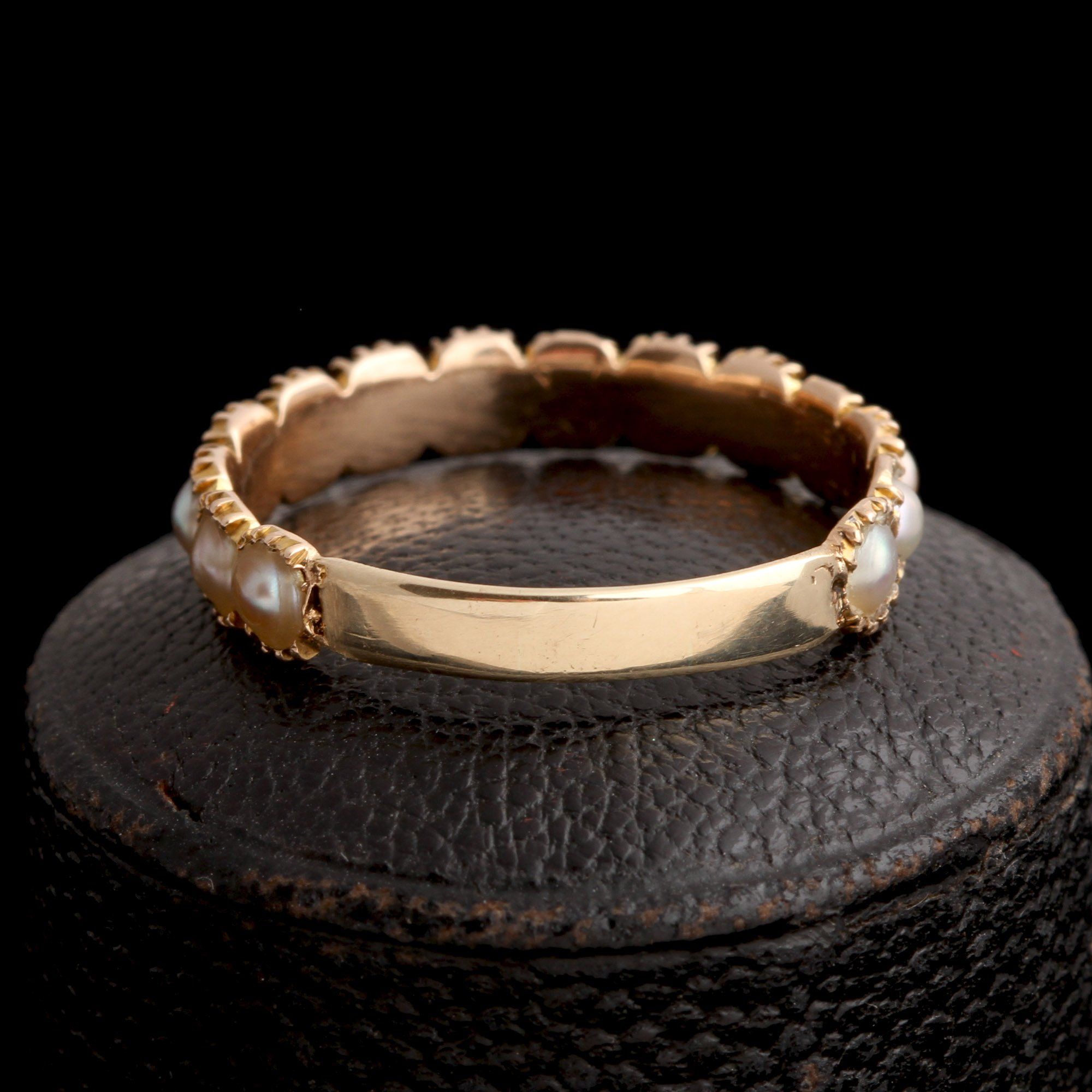 Georgian Nearly Eternity Pearl Ring