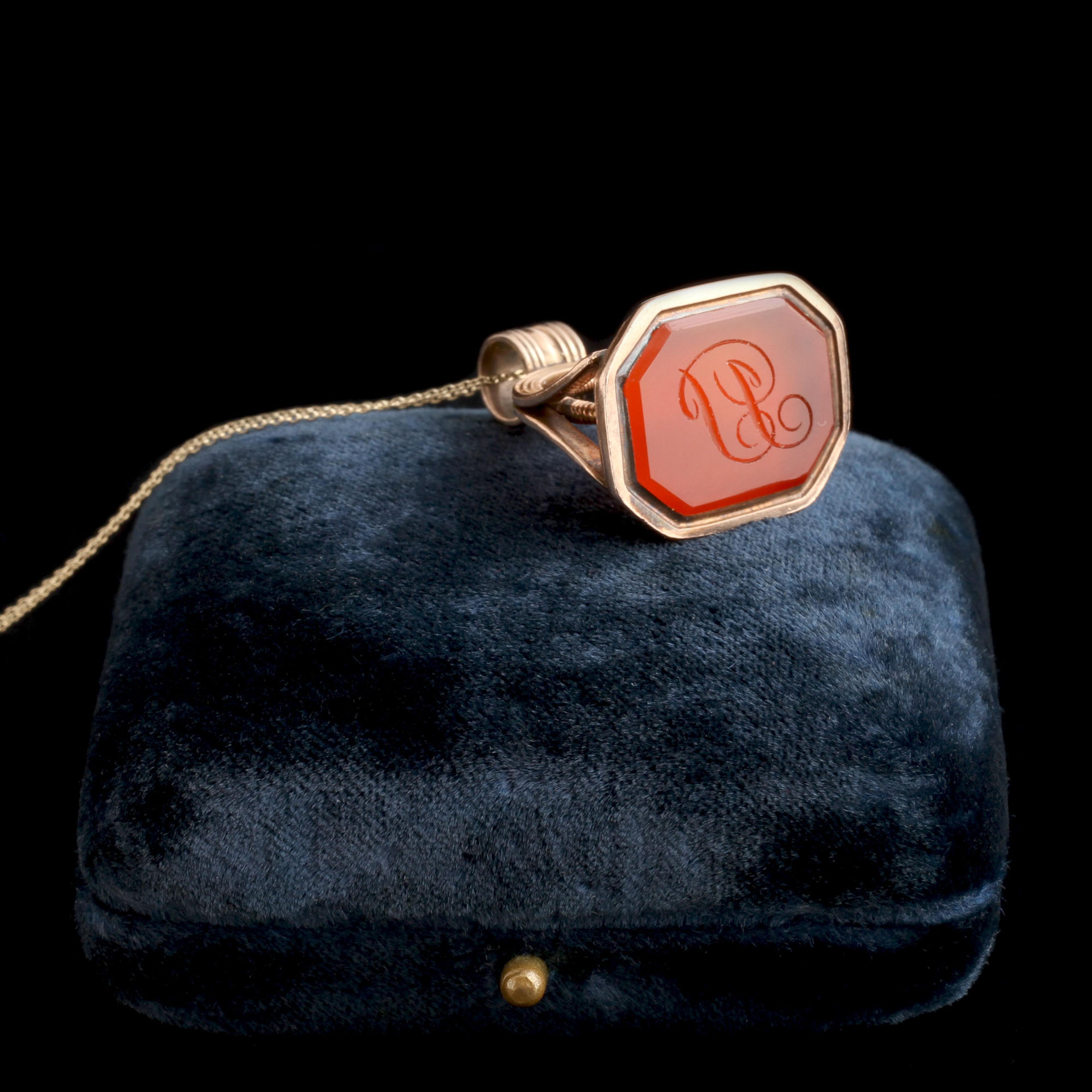 Georgian "IT" Ouroboros Seal Fob Necklace