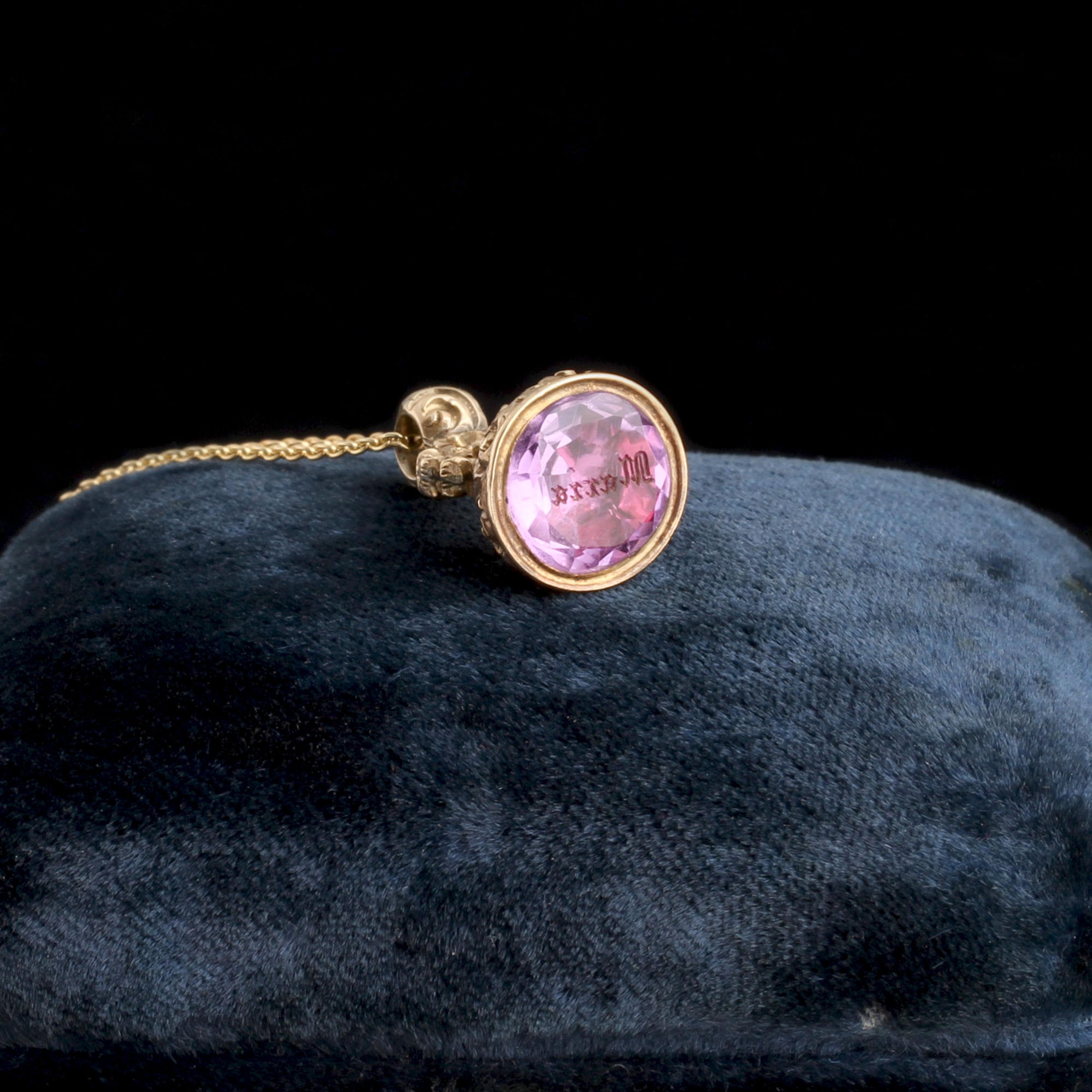 Georgian Amethyst "Maria" Wax Seal Necklace