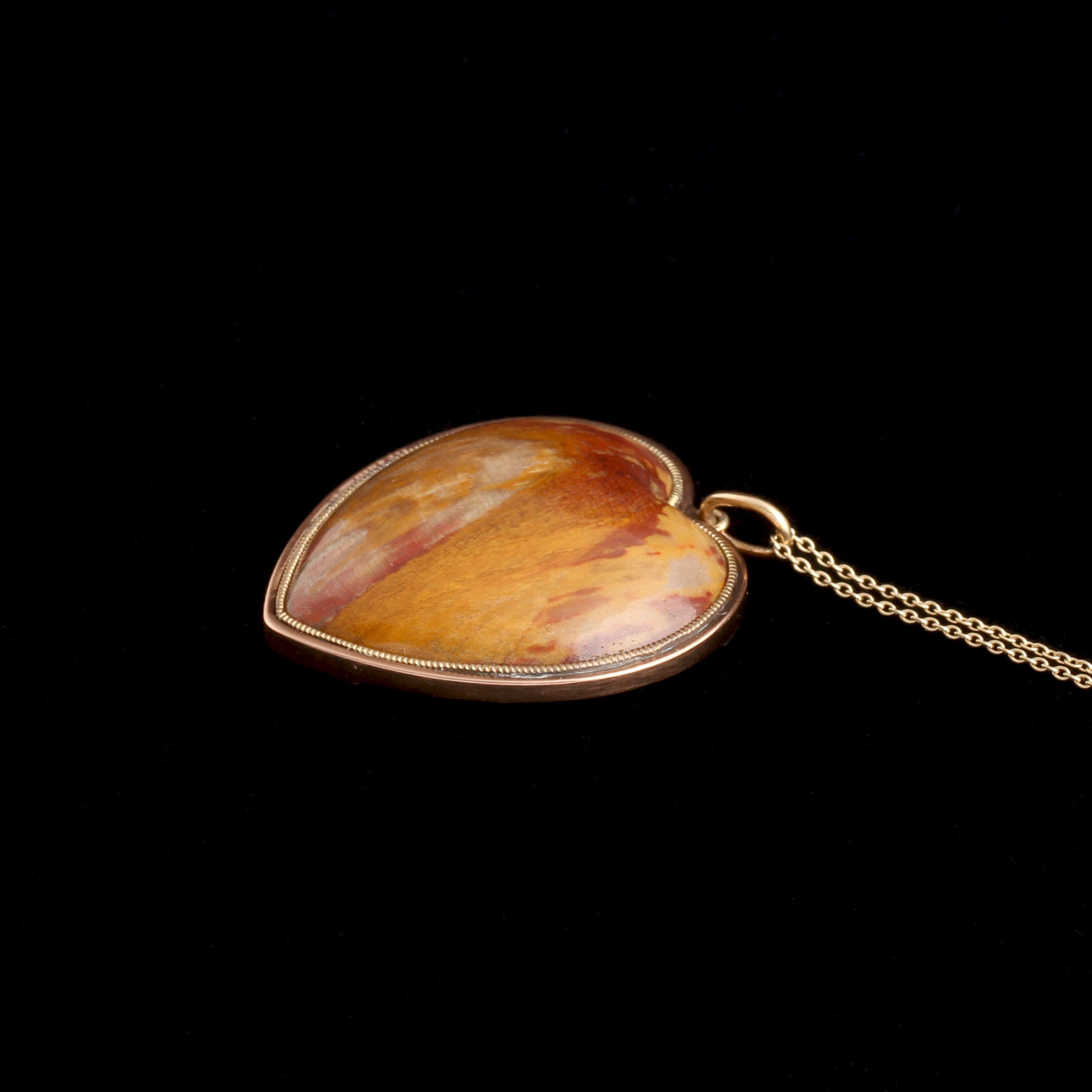 Victorian Jasper Heart Necklace