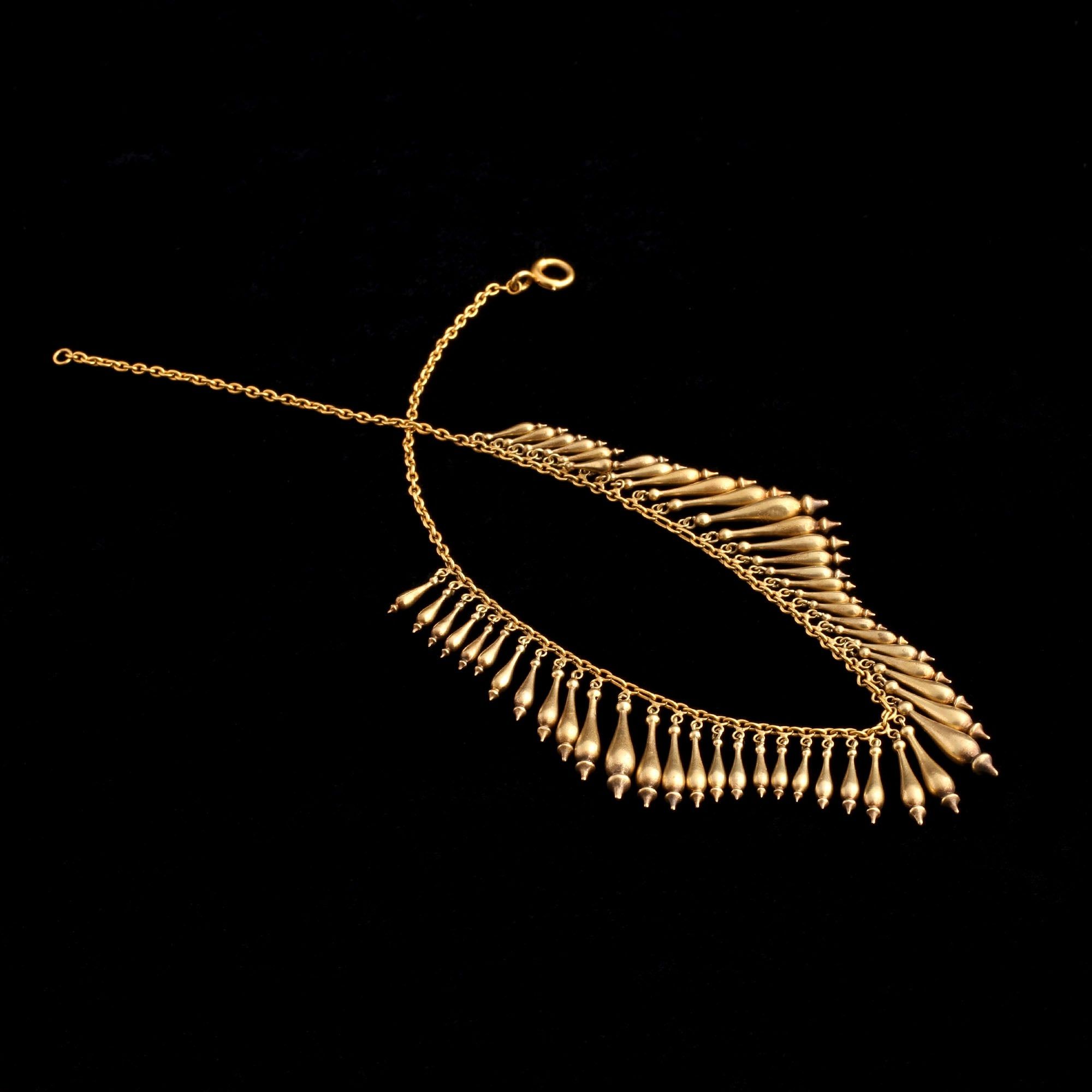 Victorian Archeological Revival Fringe Necklace