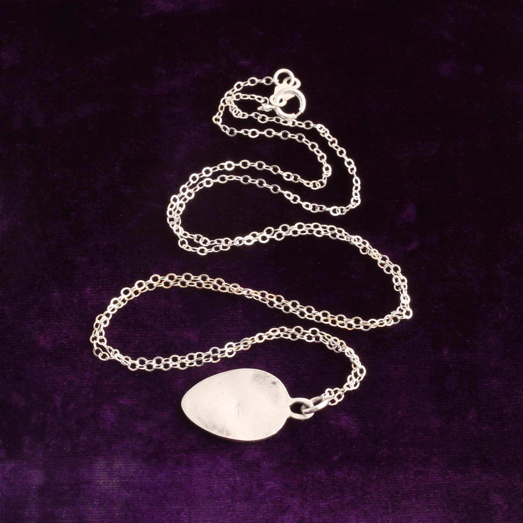 Edwardian "La pensée de toi remplit mon coeur" Silver Pendant