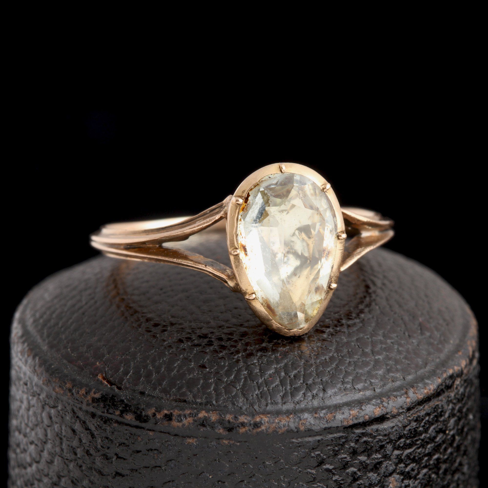 Georgian Aquamarine Heart Ring