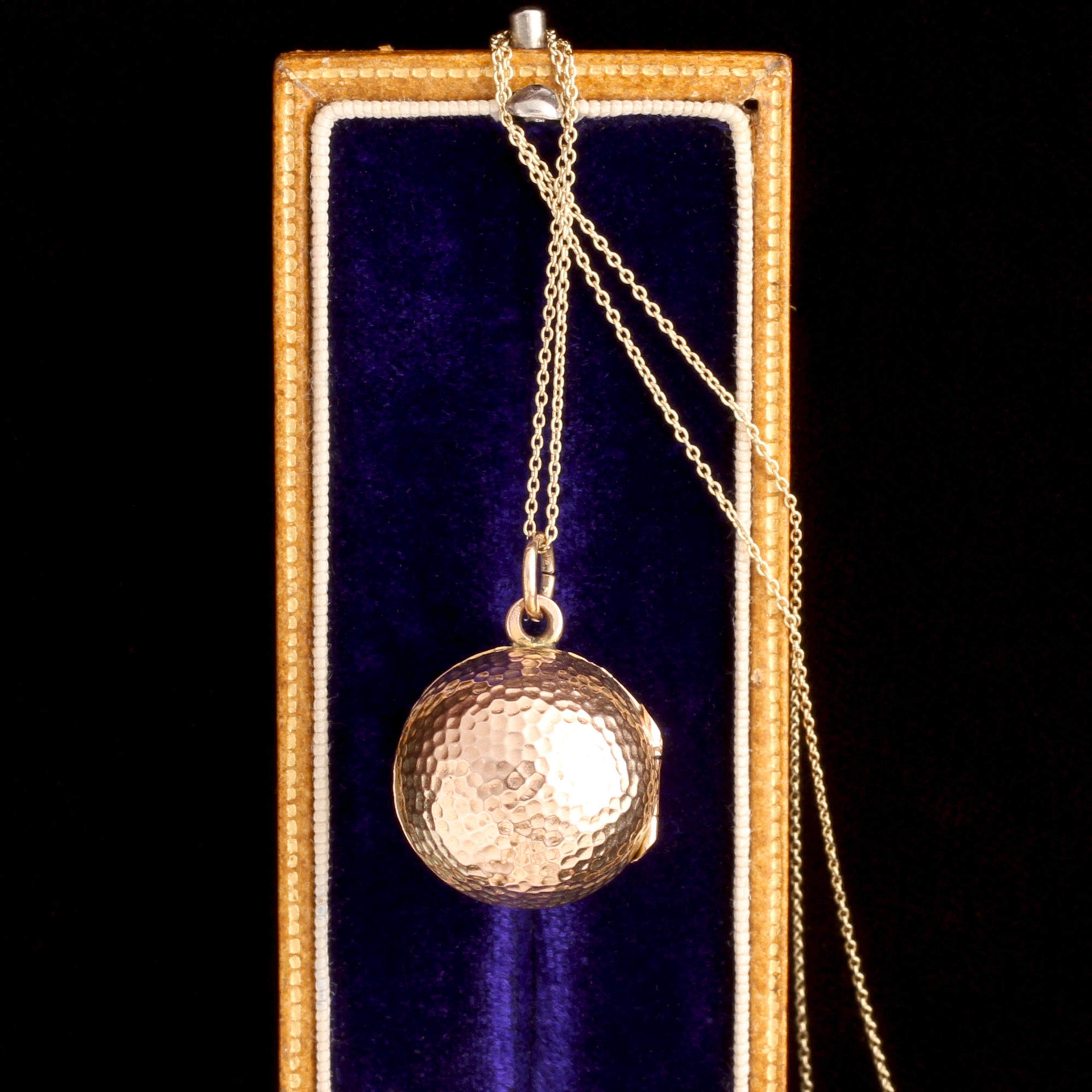 Victorian Textured Sphere Compass Locket