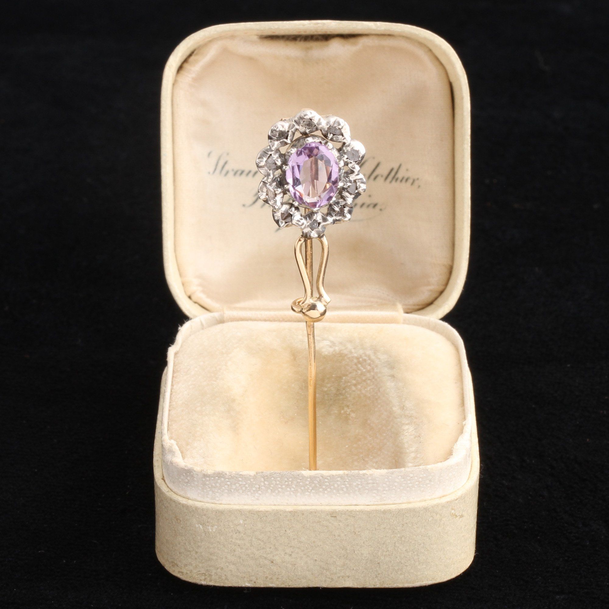 Victorian Amethyst & Diamond Comet Brooch