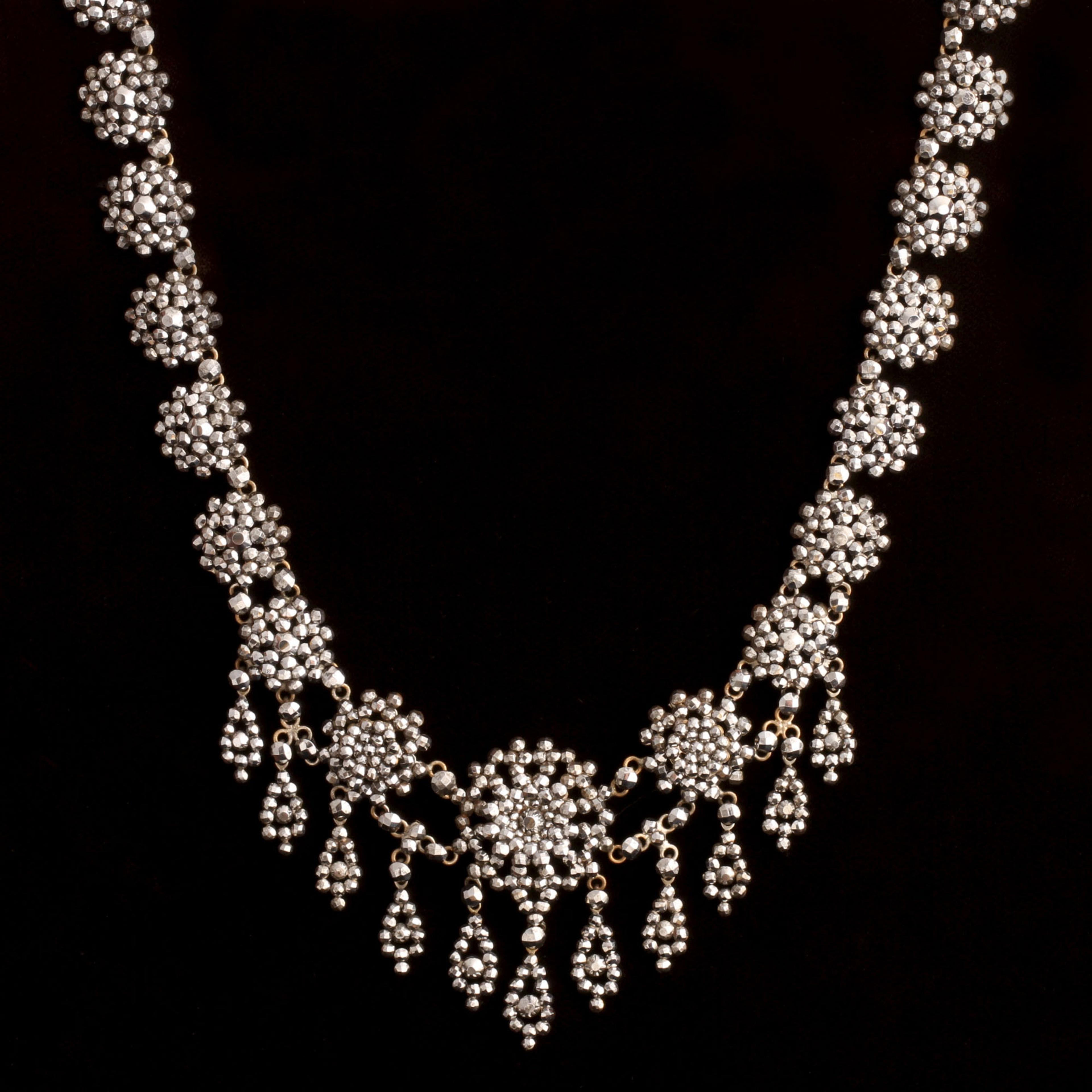 Georgian Cut Steel Fringe Necklace